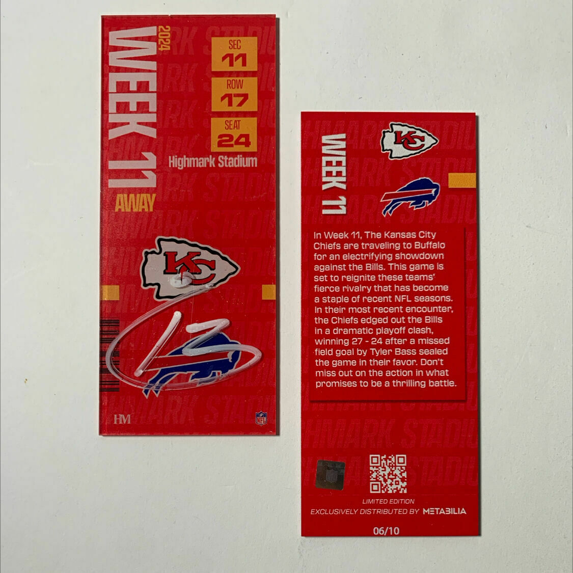 Nazeeh Johnson Signed Week 11 Commemorative Ticket
