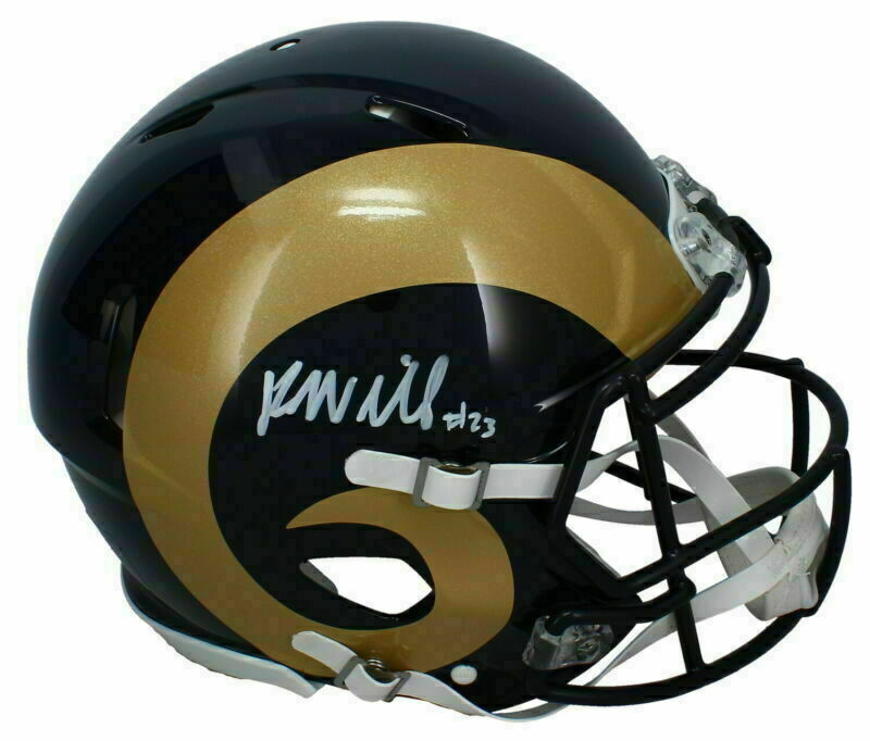 Kyren Williams Autographed Rams Throwback Authentic Speed Helmet Beckett