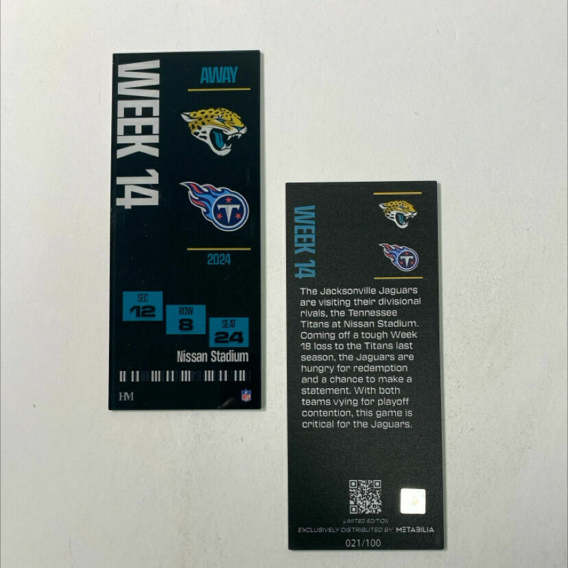 Week 14 Commemorative Ticket (unsigned, 2024)
