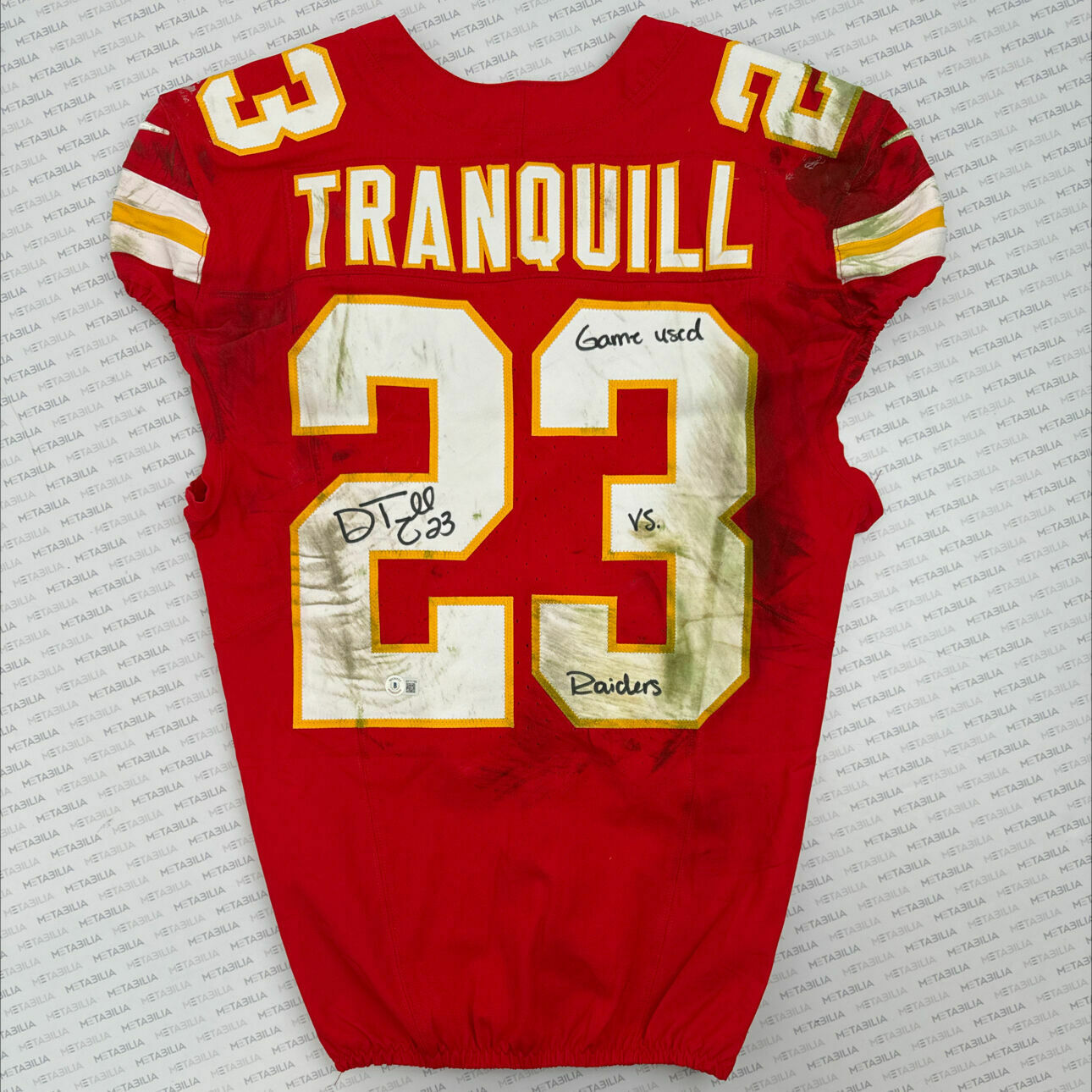 #23 Tranquill Signed & Inscribed Game-Worn Jersey vs LVR