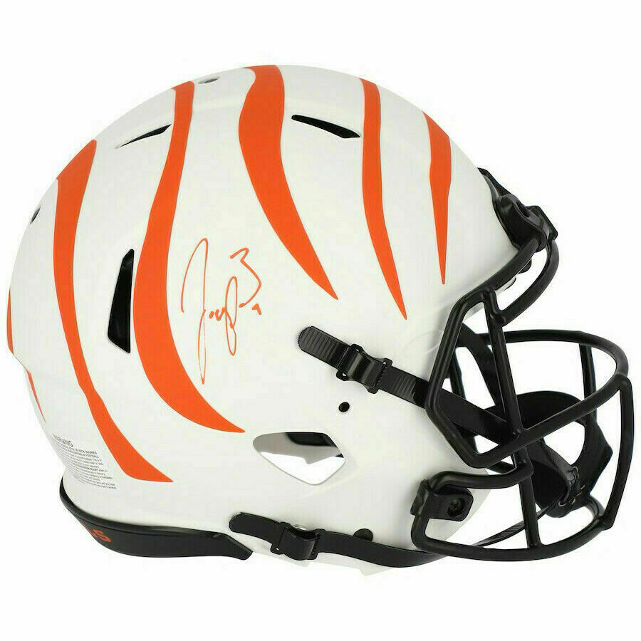JOE BURROW Autographed Bengals Lunar Eclipse Authentic Speed Helmet FANATICS