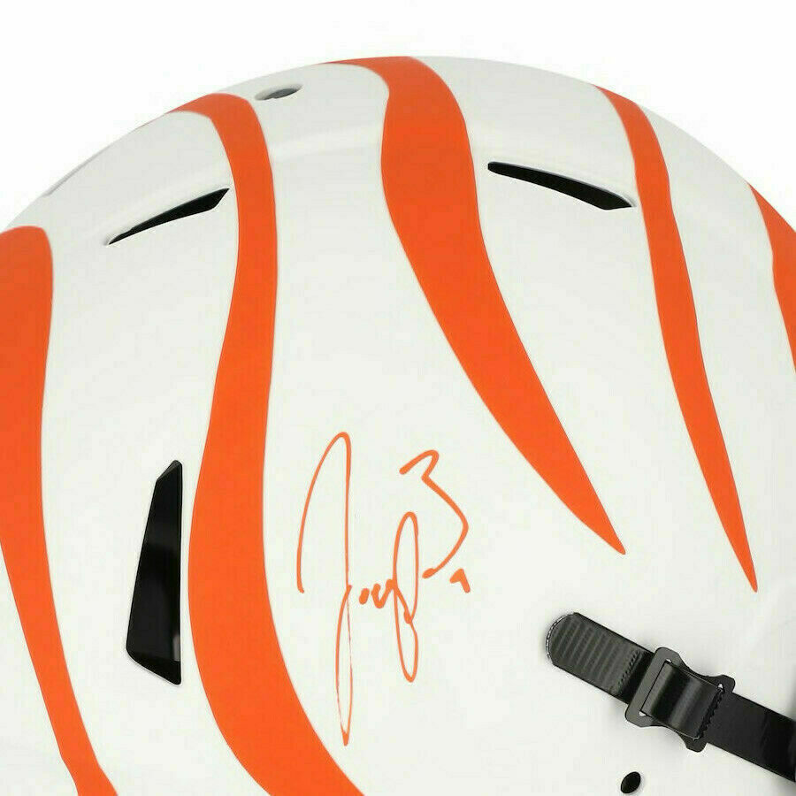 JOE BURROW Autographed Bengals Lunar Eclipse Authentic Speed Helmet FANATICS