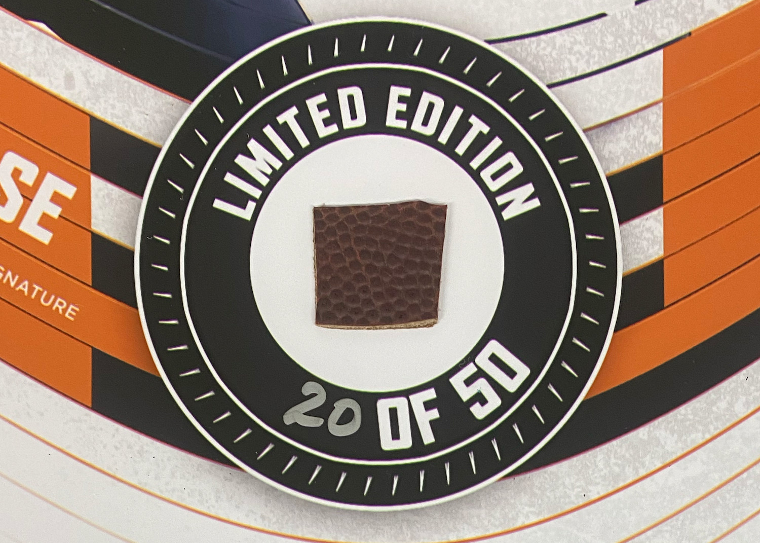 Ja'Marr Chase Bengals "Receiving" Framed 15" x 17" Game-Used Football Collage LE 50