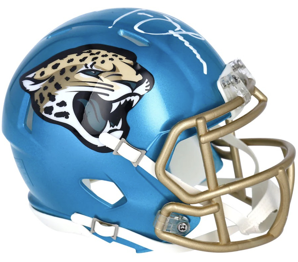 Trevor Lawrence Autographed Jaguars Flash Speed Mini Helmet