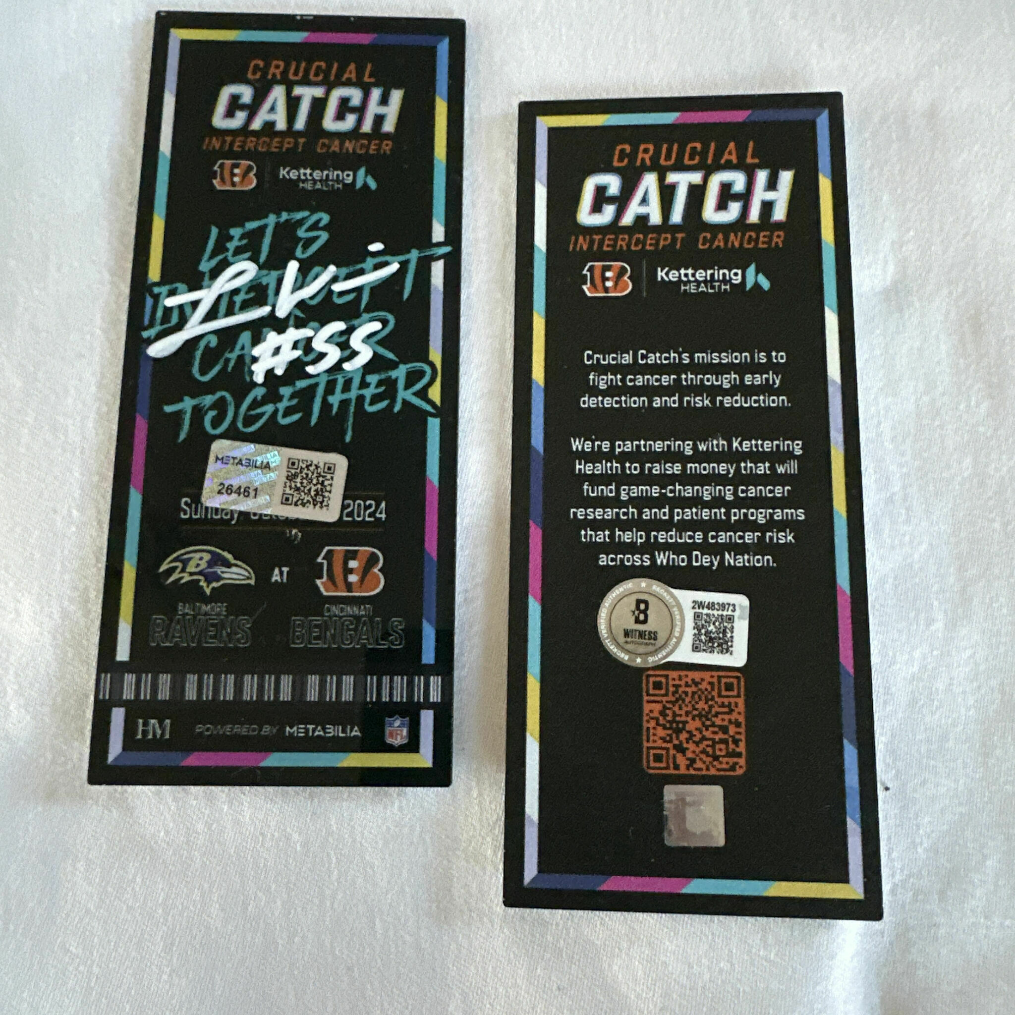 Logan Wilson Signed Commemorative Ticket - Crucial Catch