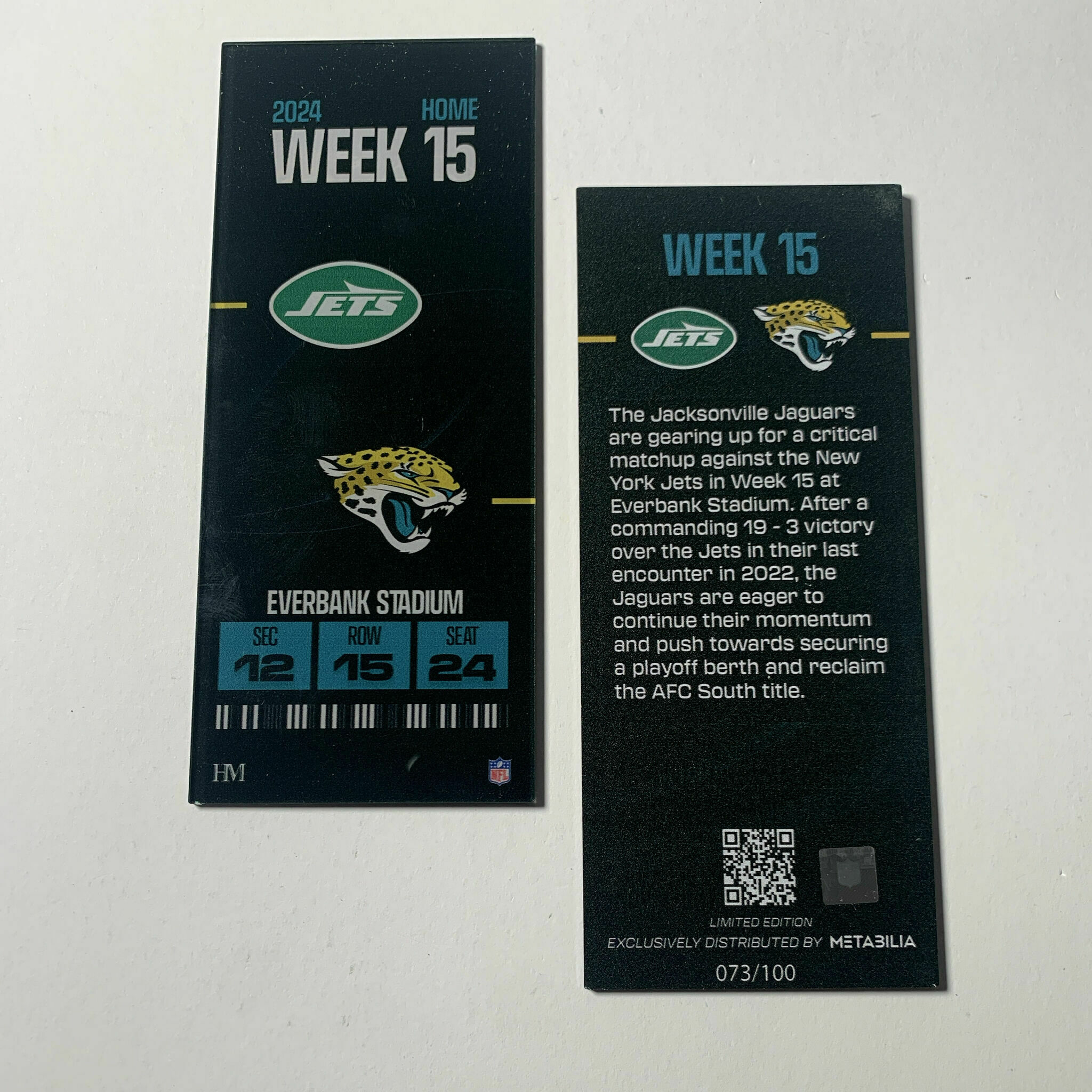Week 15 Commemorative Ticket (unsigned, 2024)