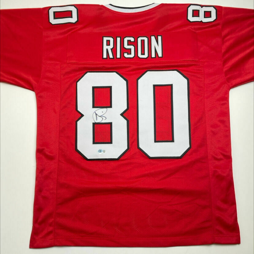 Rison Signed Red Custom Jersey