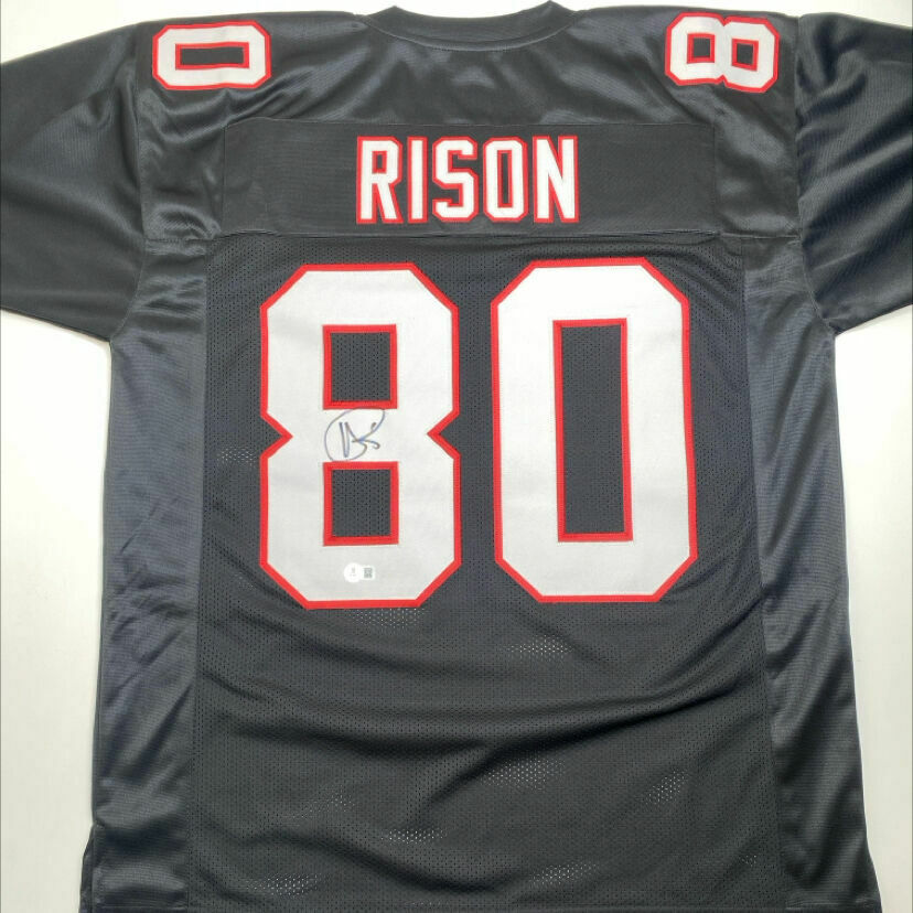 Rison Signed Black Custom Jersey