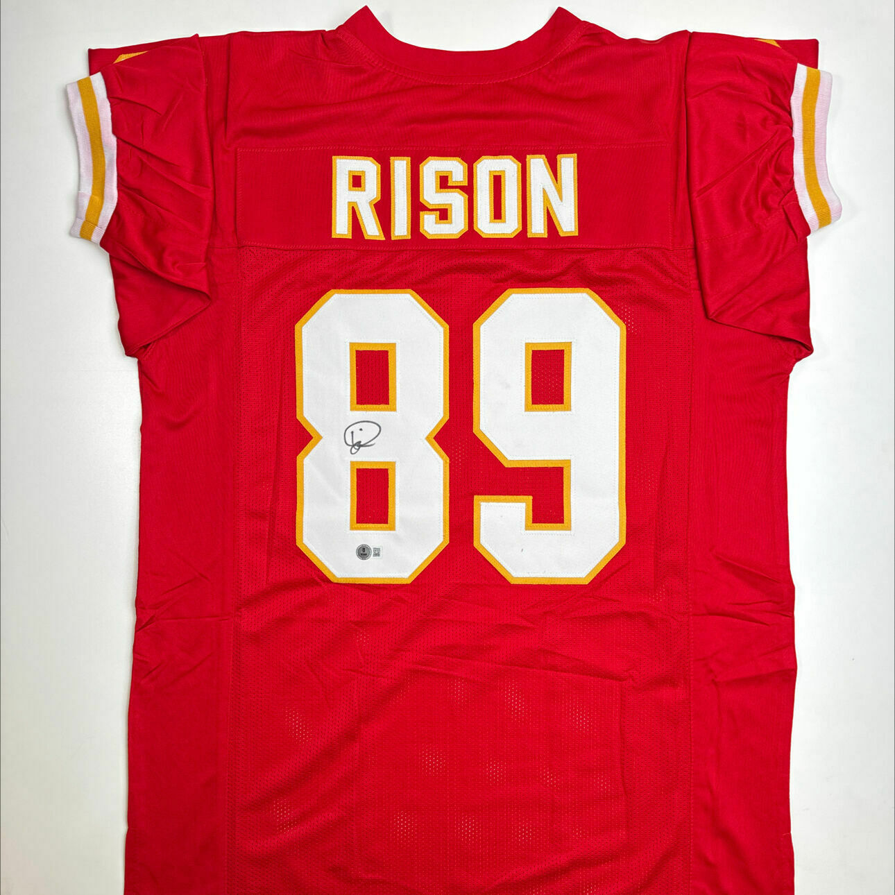 Rison Signed Red Custom Jersey