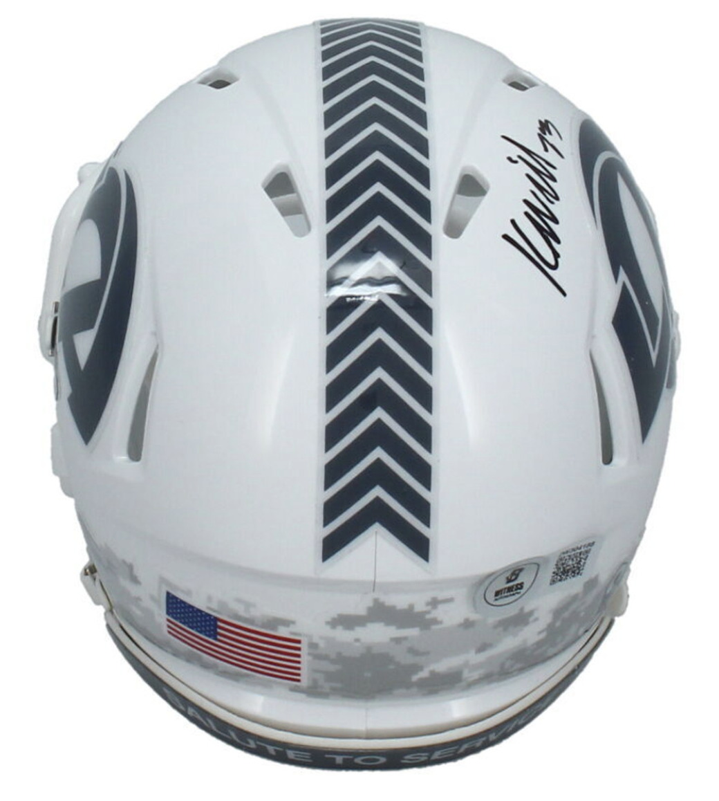 Kyren Williams Autographed Los Angeles Rams 2024 STS Mini Speed Helmet Beckett