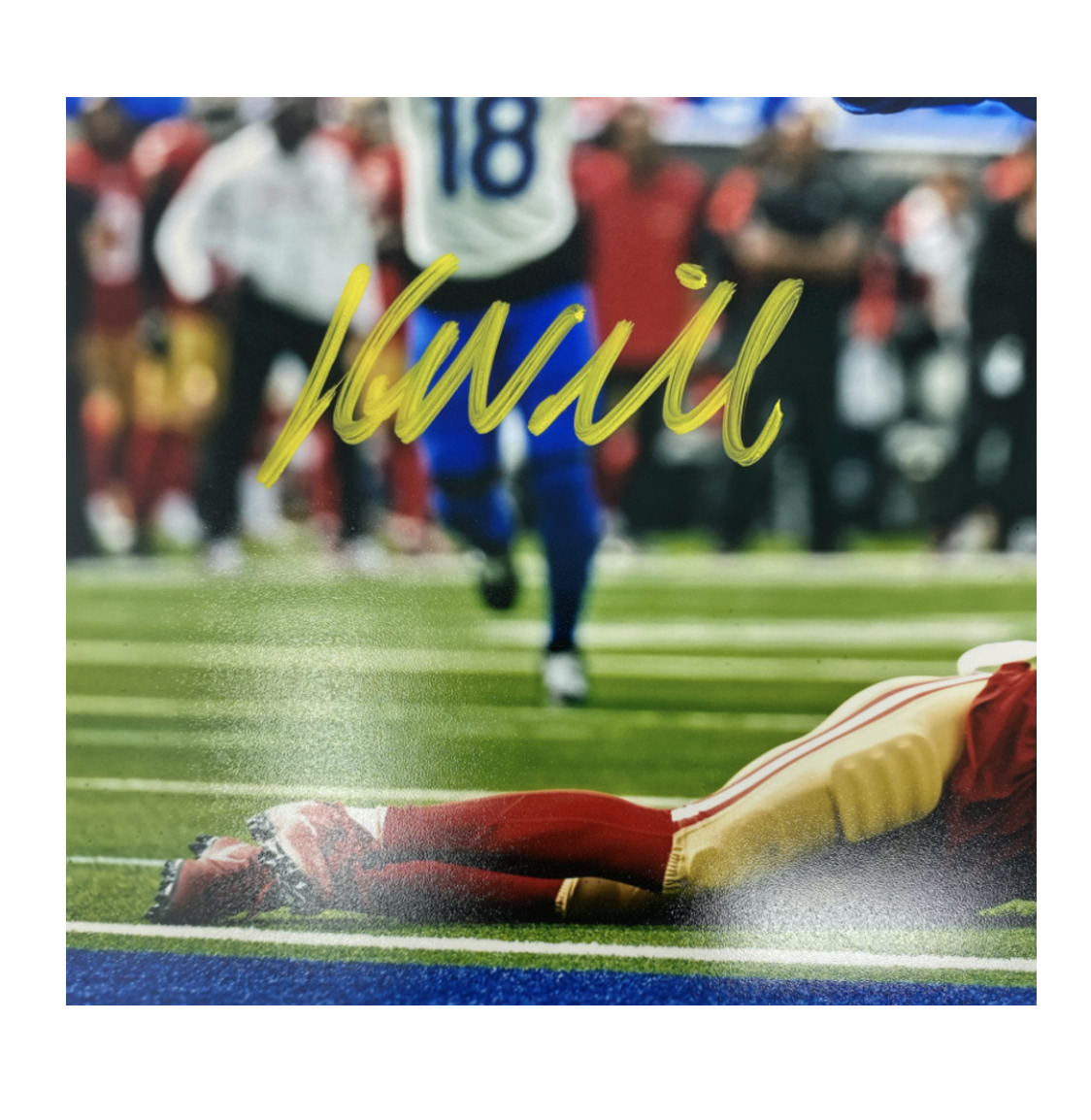 Kyren Williams Autographed (In Yellow) "TD Flip" Rams 8" x 10" Photo Beckett