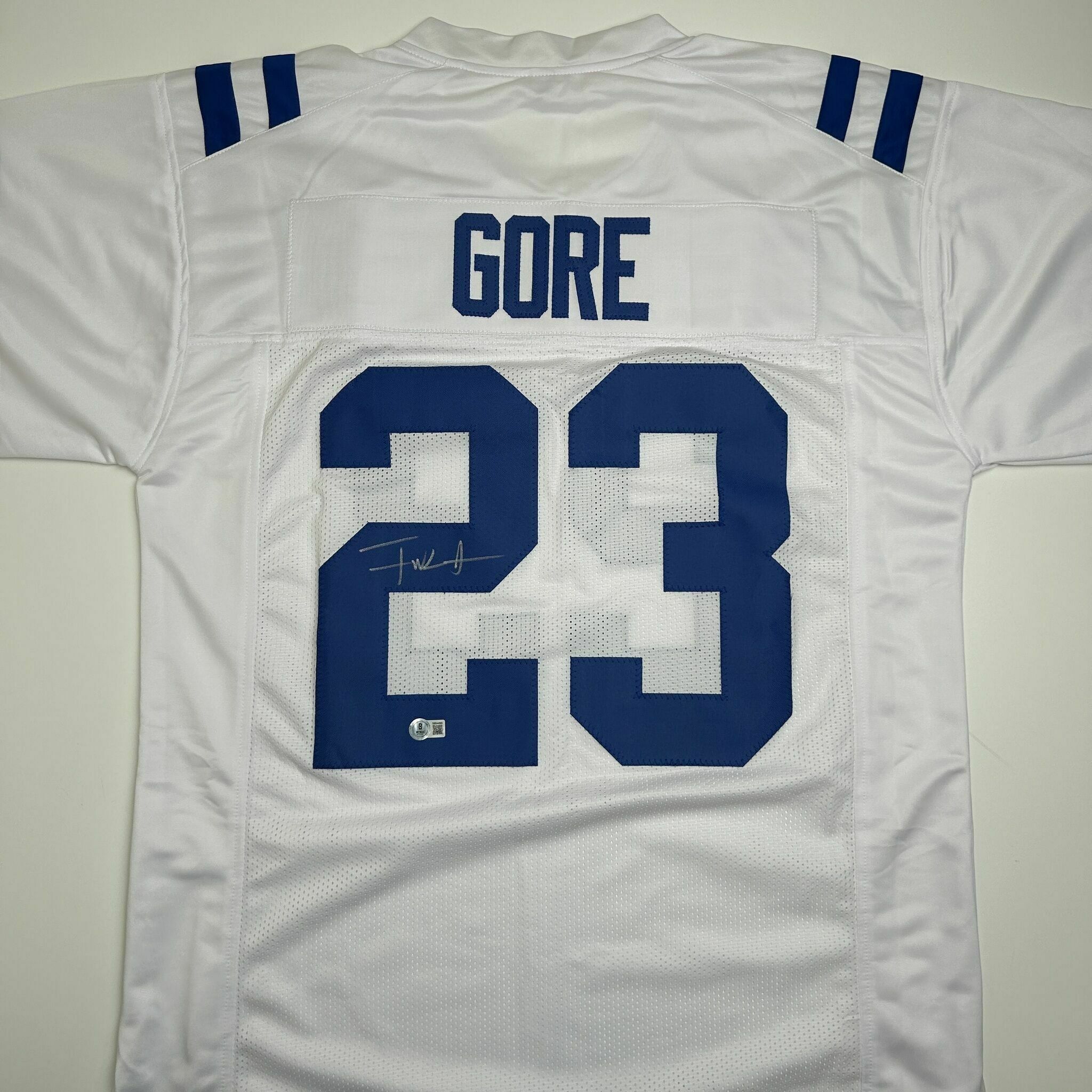 Gore Signed White Custom Jersey