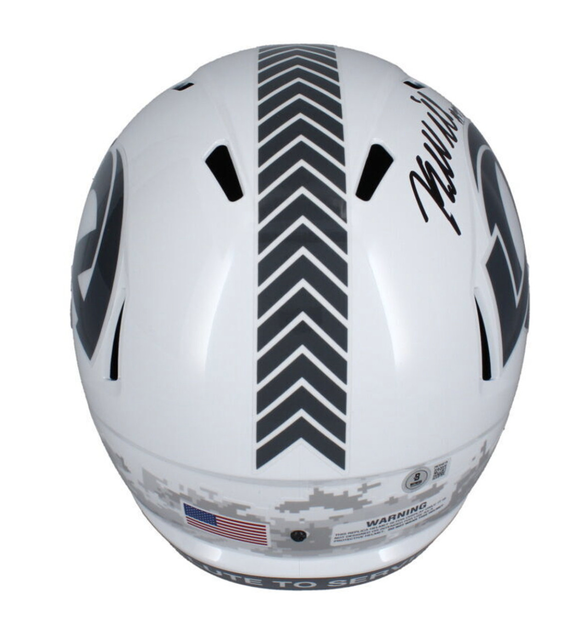 Kyren Williams Autographed Los Angeles Rams 2024 STS Full Size Helmet Beckett