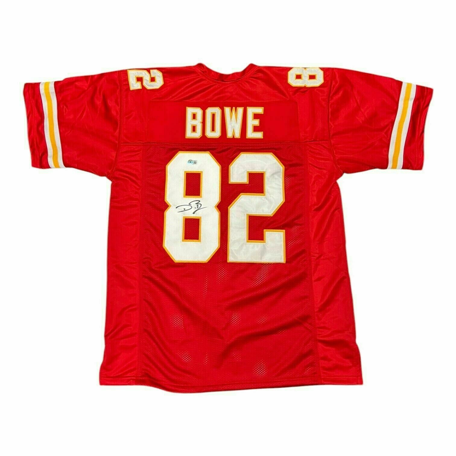 Dwayne Bowe Autographed Red Custom Jersey XL - Beckett