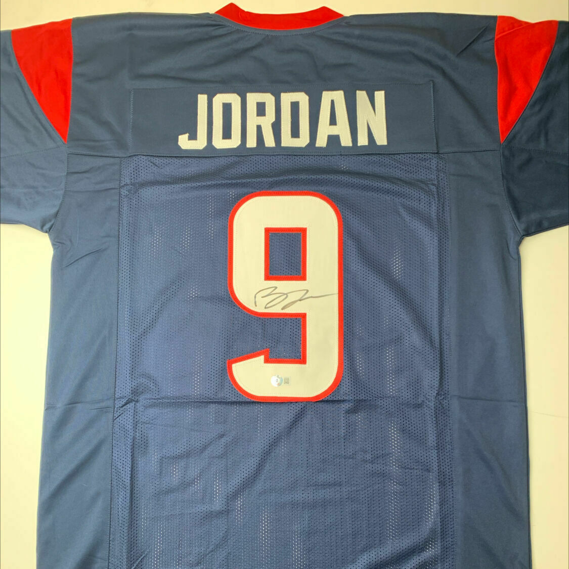Brevin Jordan Signed Navy Blue Custom Jersey