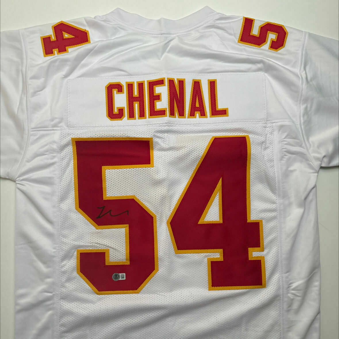 Chenal Signed White Custom Jersey