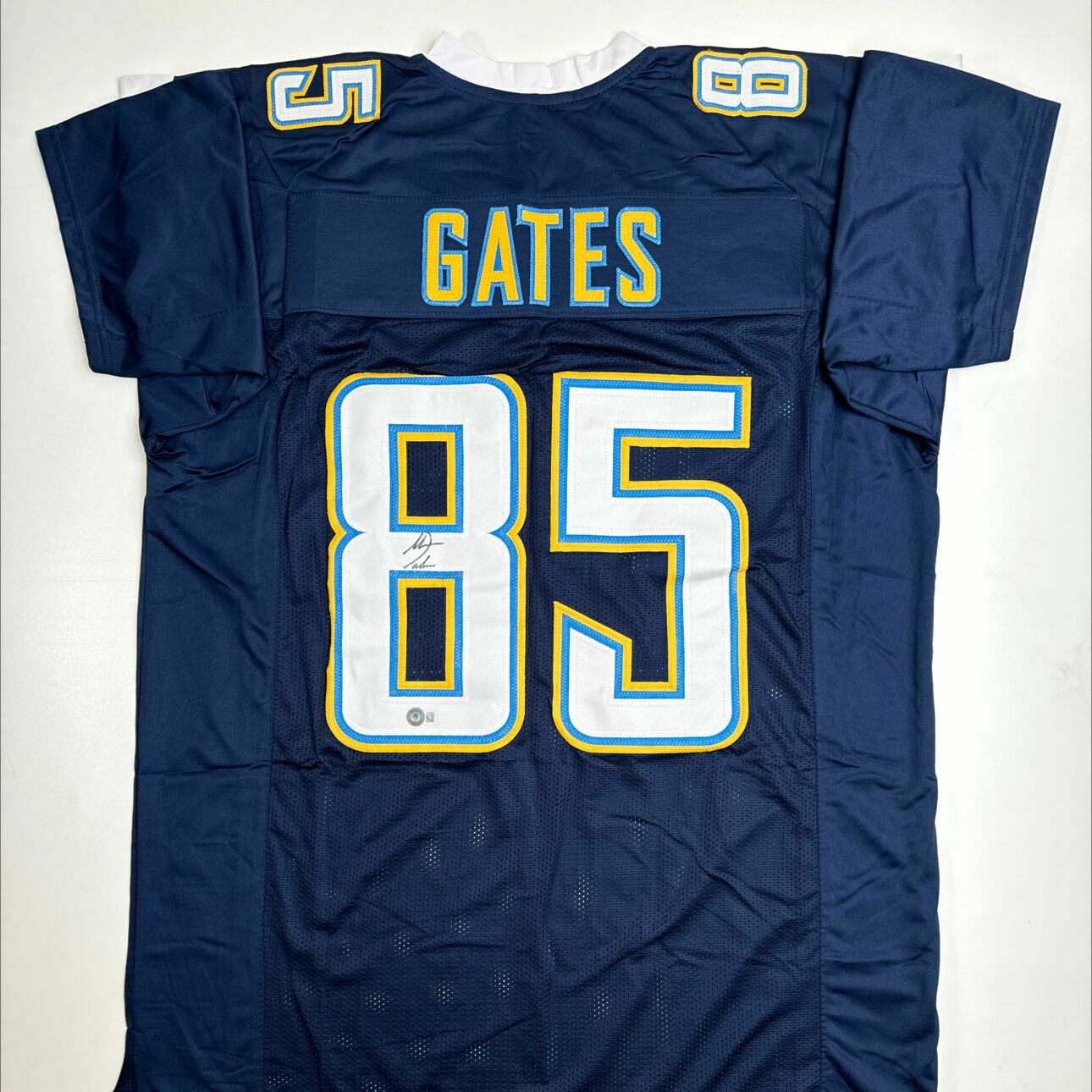 Gates Signed Navy Blue Custom Jersey