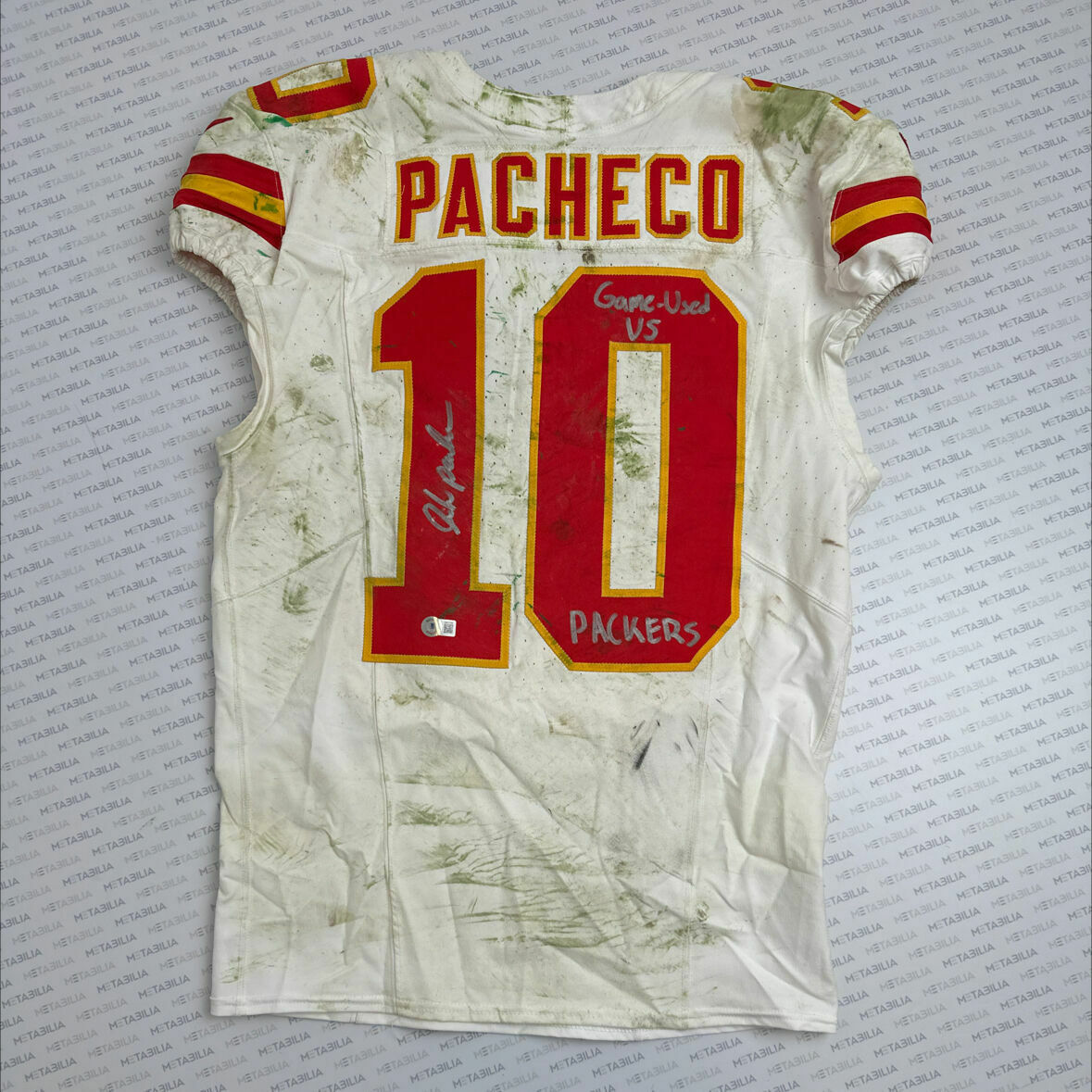 #10 Pacheco Signed & Inscribed Game-Worn Jersey vs GBP