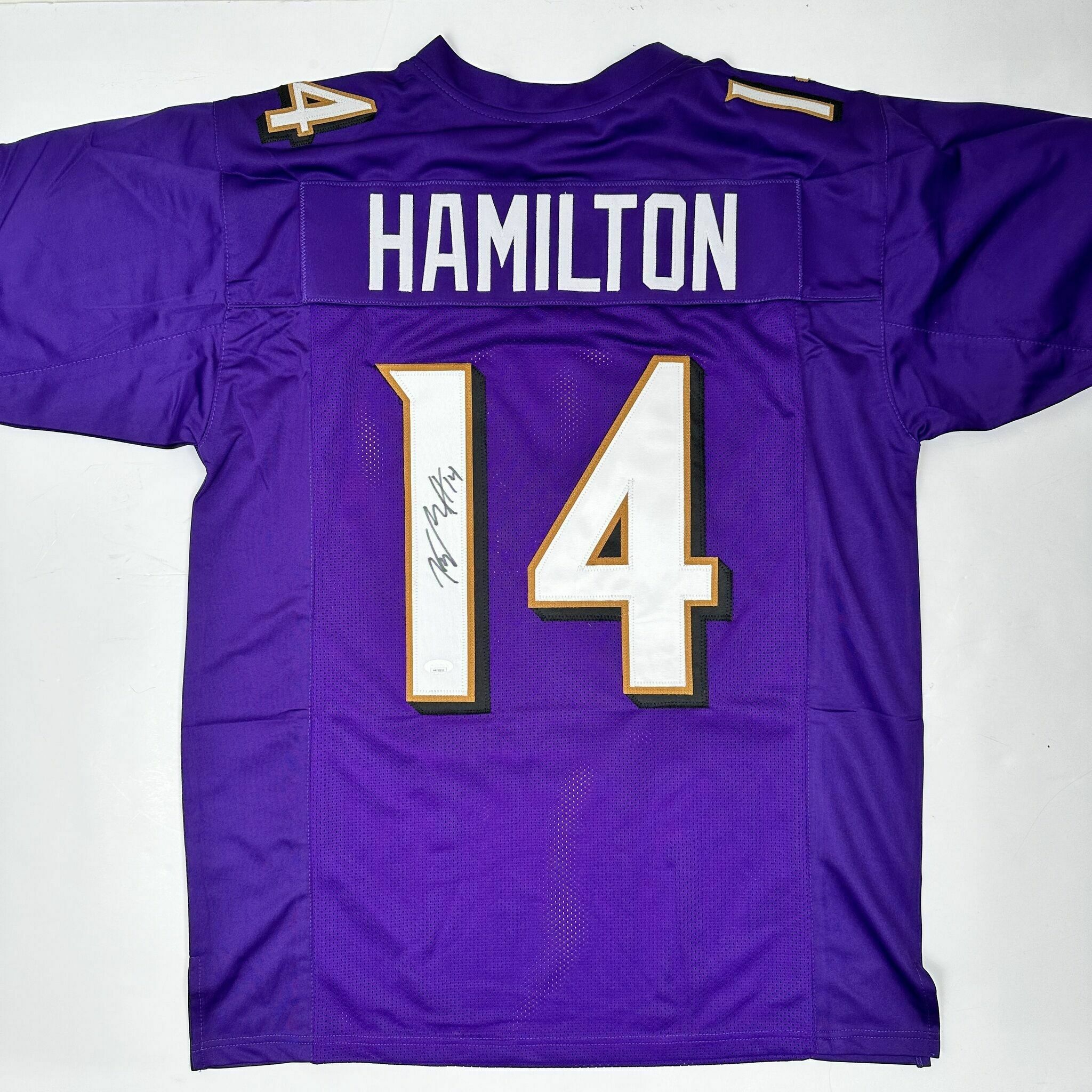 Hamilton Signed Purple Custom Jersey