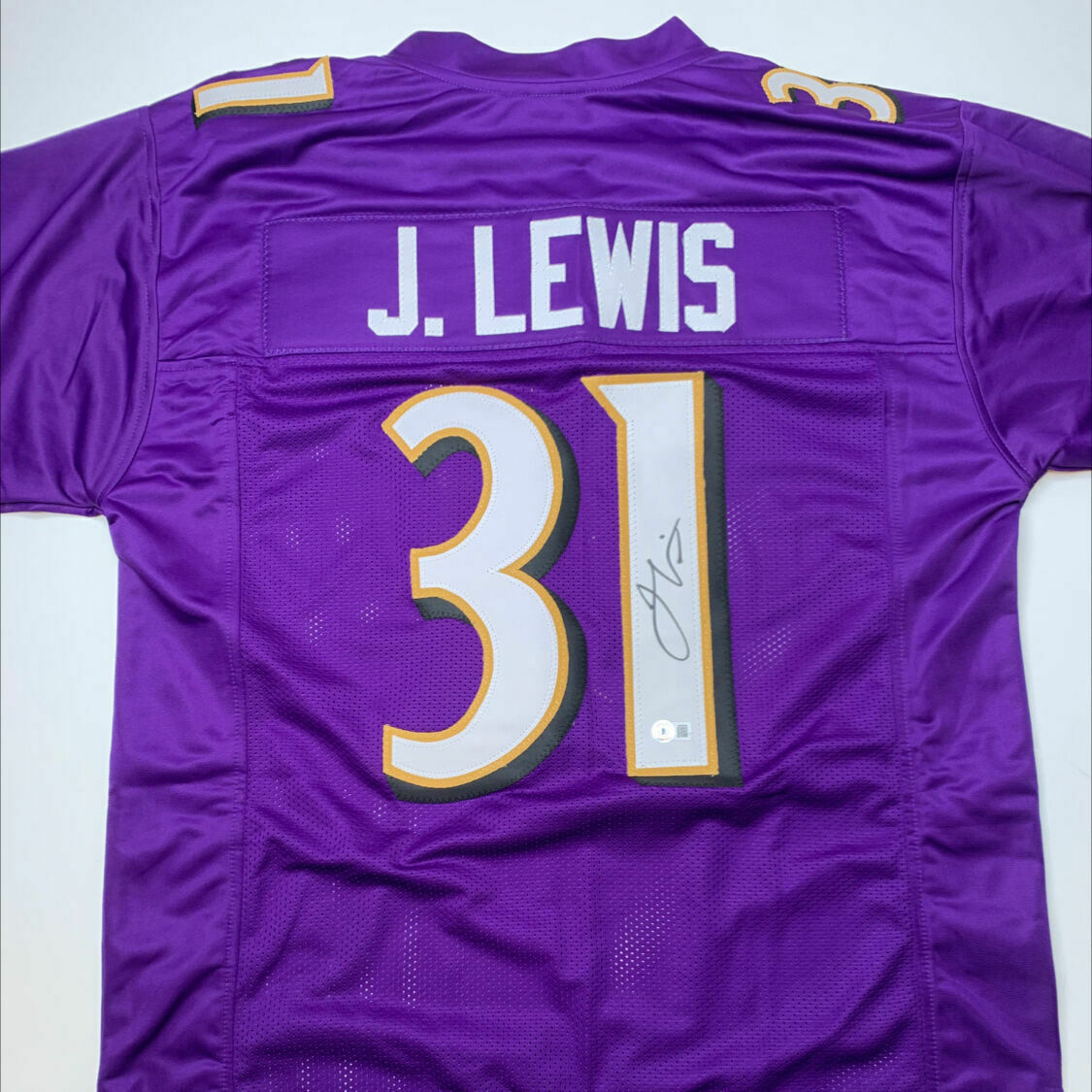 Jamal Lewis Signed Purple Custom Jersey