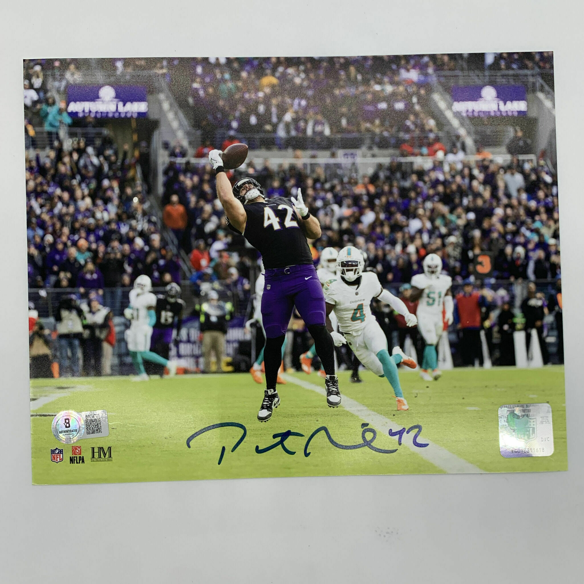 Patrick Ricard Signed 8x10 TD Catch