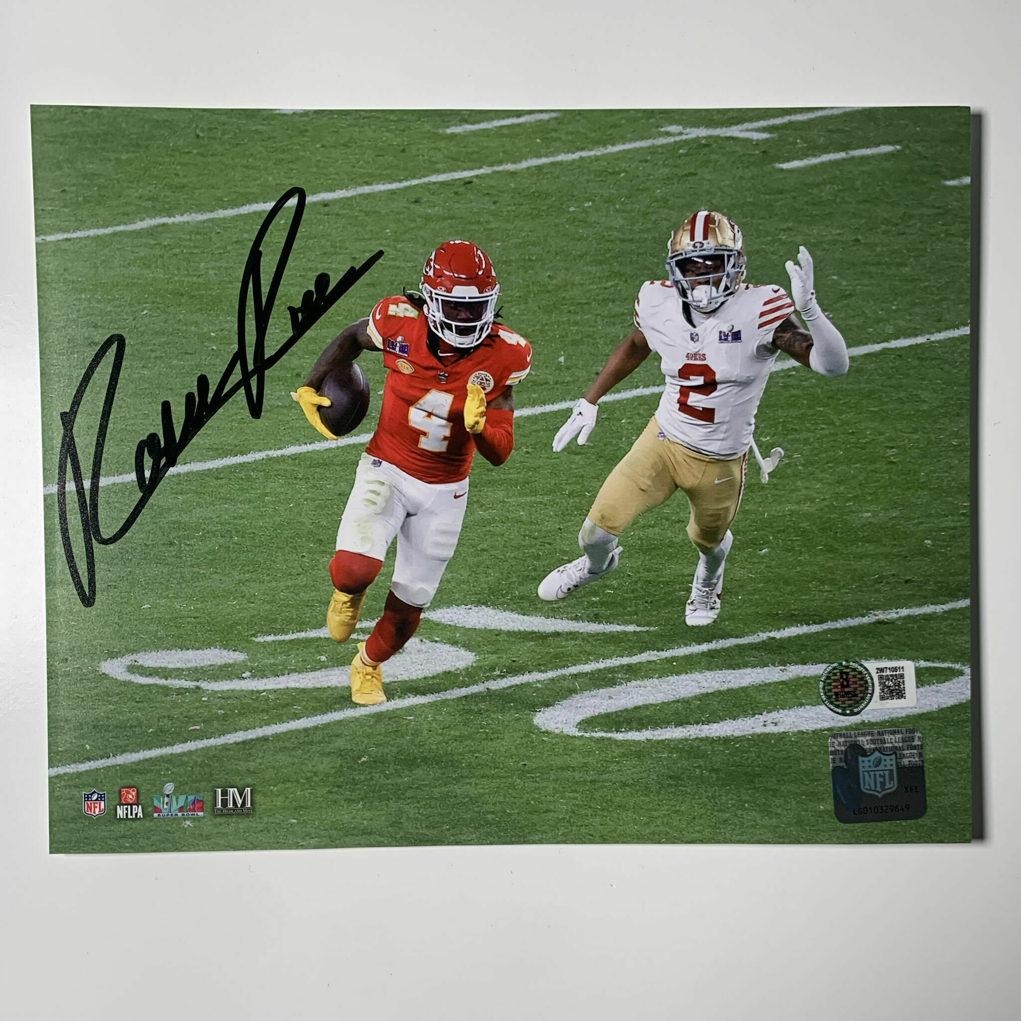 Rashee Rice Signed 8x10 SBLVIII Run