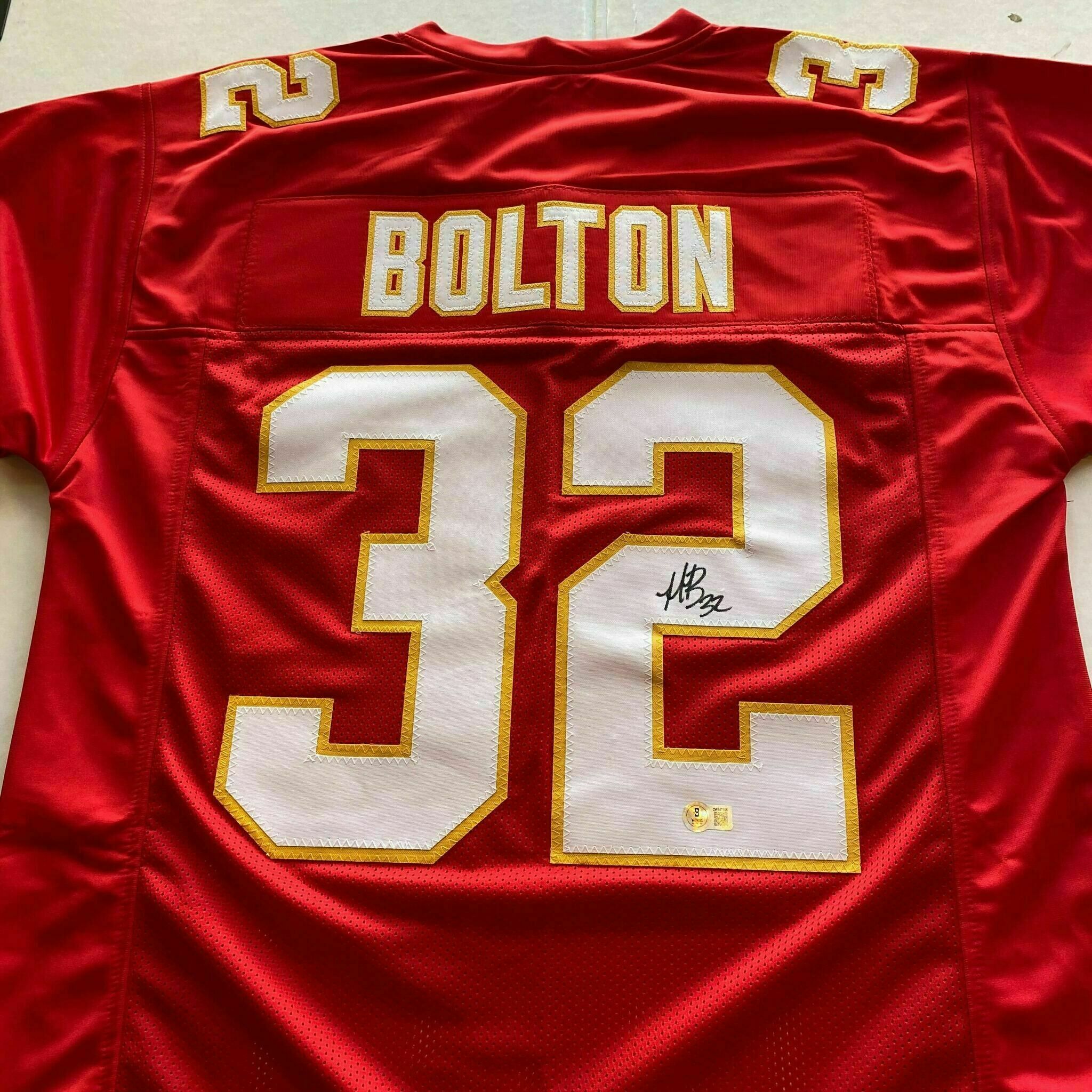 Bolton Signed Red Custom Jersey