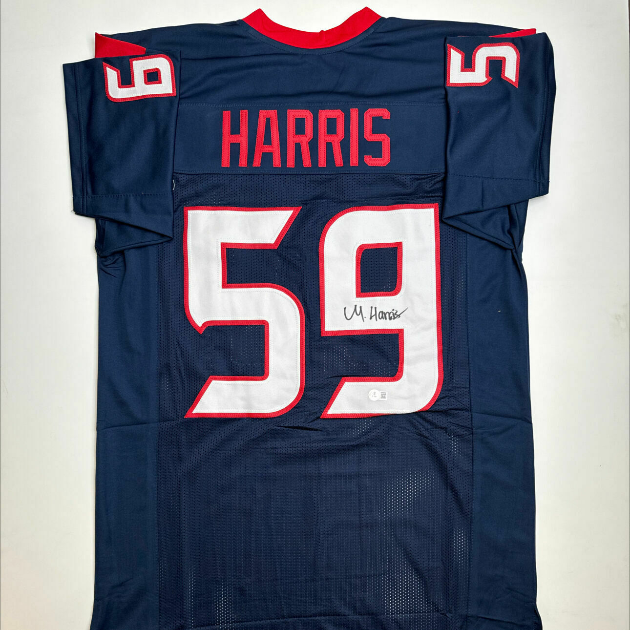 Marcus Harris Signed Navy Blue Custom Jersey