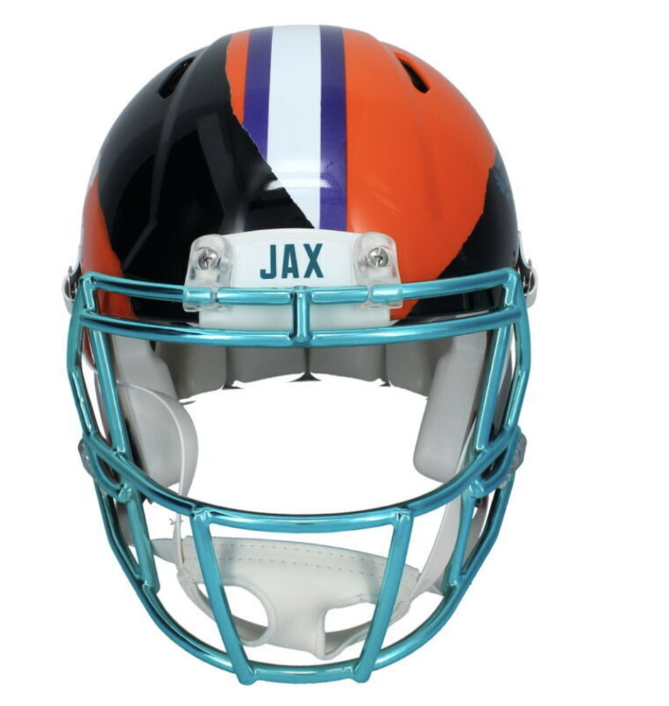 Trevor Lawrence Autographed Clemson / Jaguars Ripped Authentic Helmet Fanatics