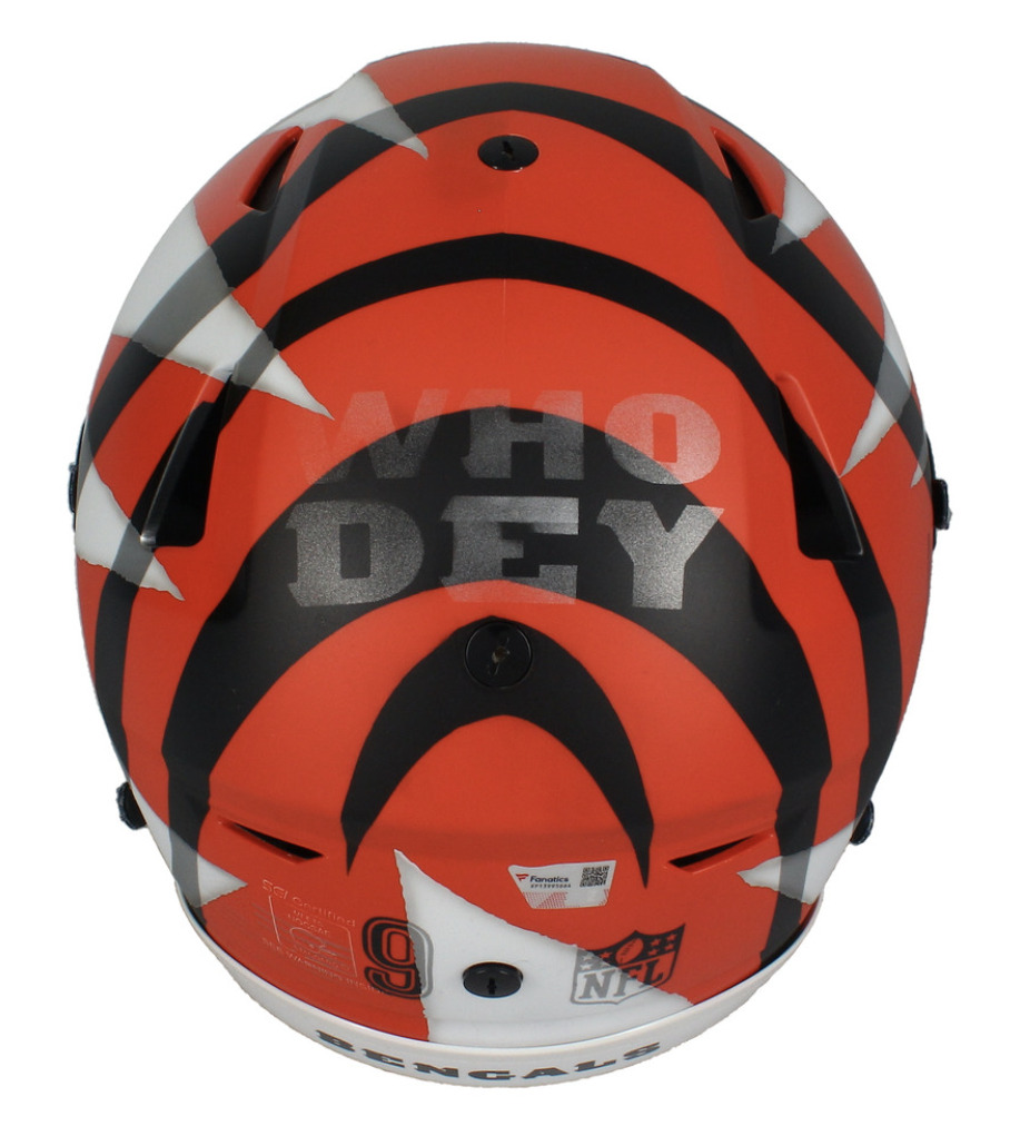 Joe Burrow Autographed "2020 #1 Pick" Bengals FSM Rip Speed Flex Helmet Fanatics
