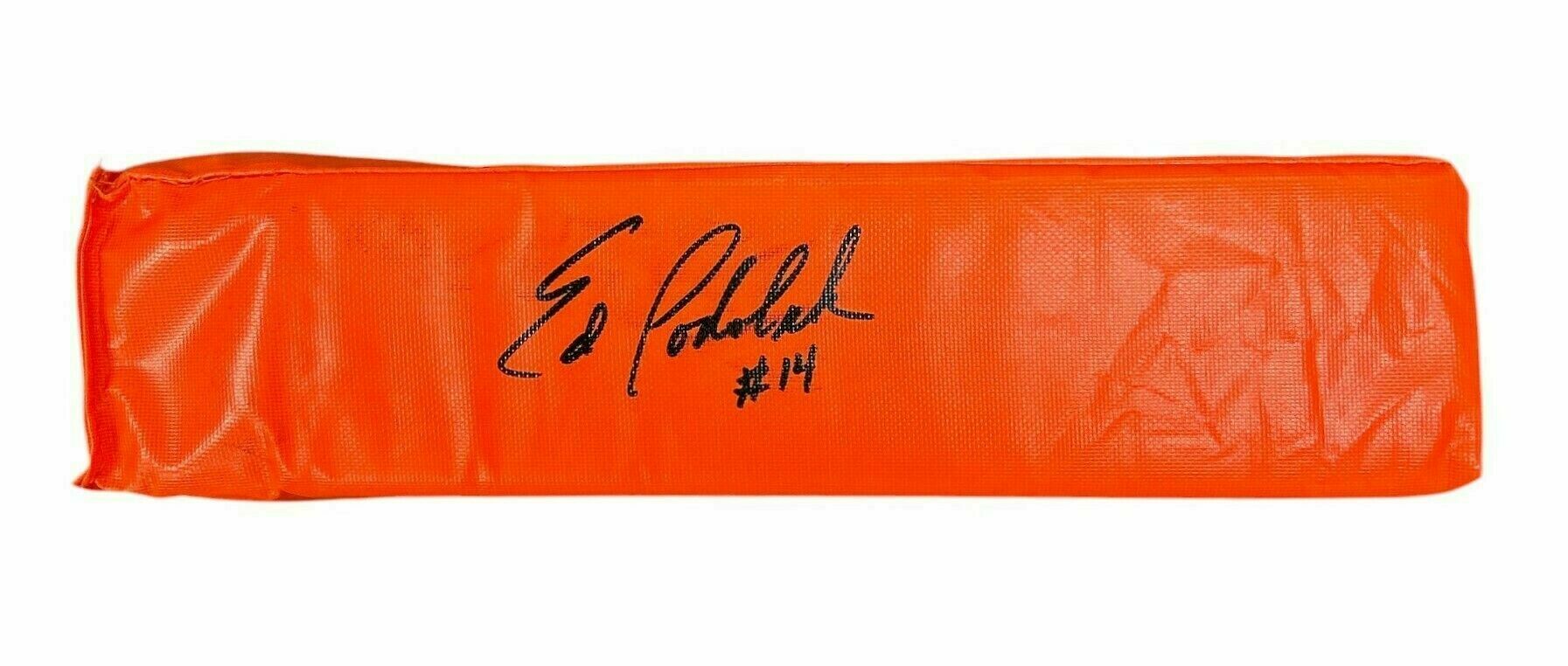 Ed Podolak Autographed Orange Endzone Pylon - JSA