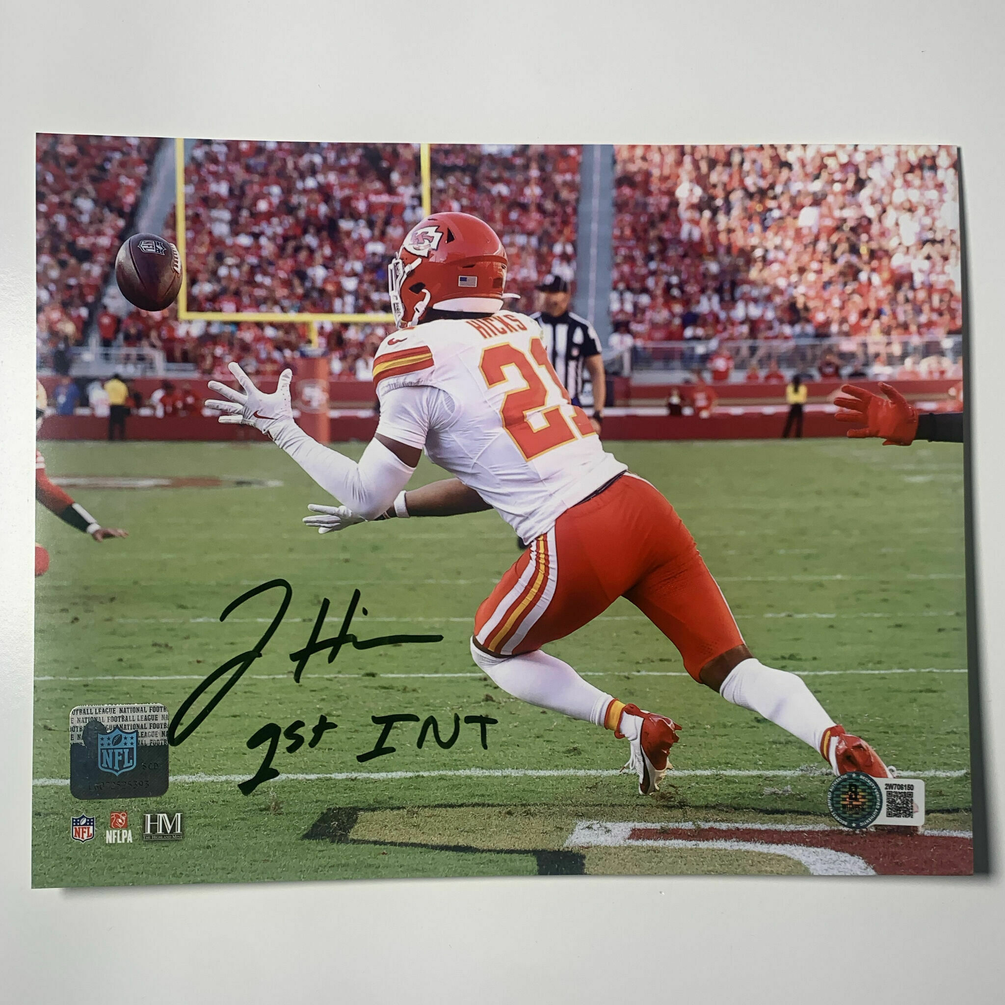 Jaden Hicks Signed 8x10 1st Int
