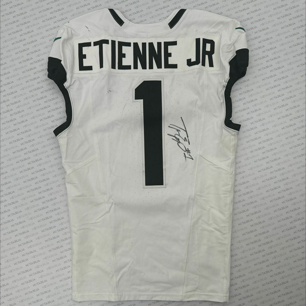 #1 Etienne Signed LONDON GAME Game-Worn Jersey vs Bears