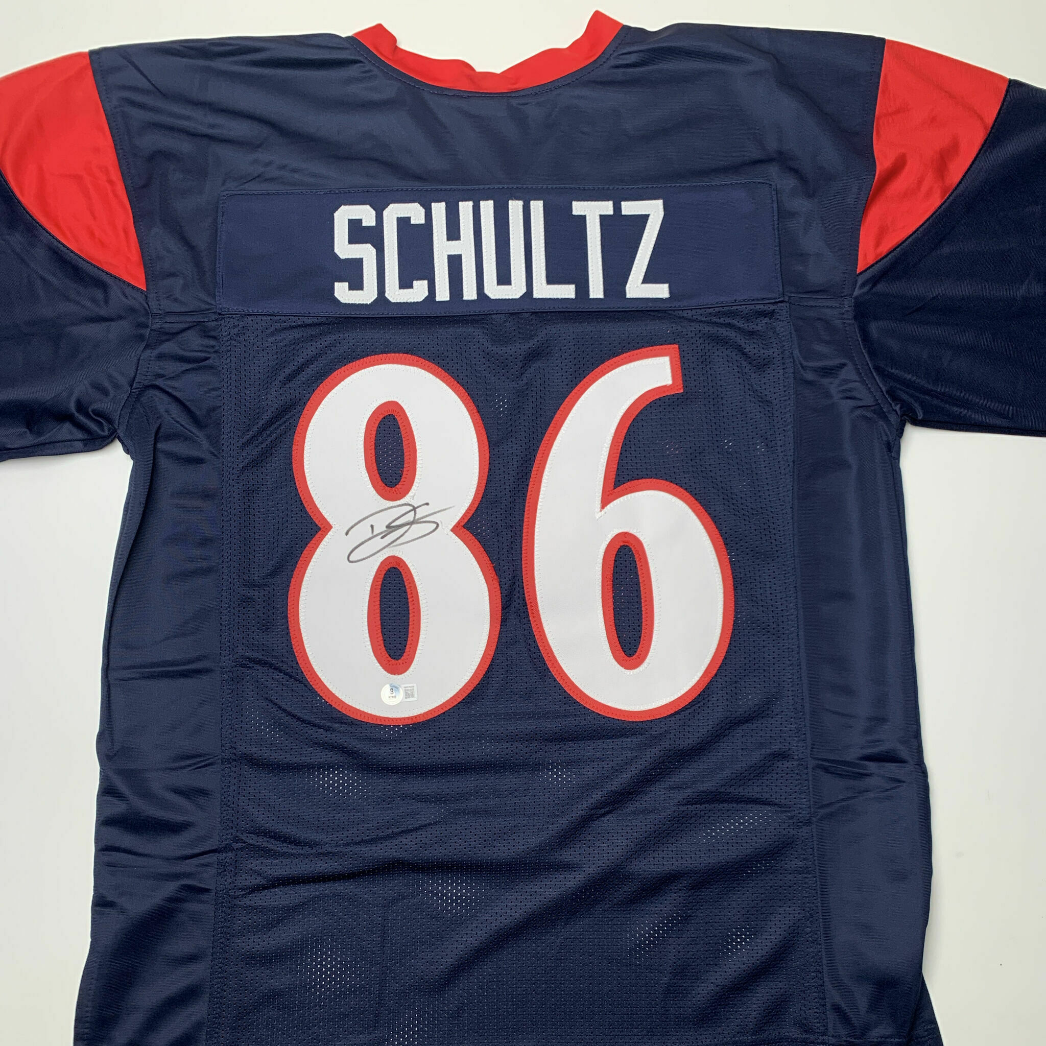 Schultz Signed Navy Blue Custom Jersey