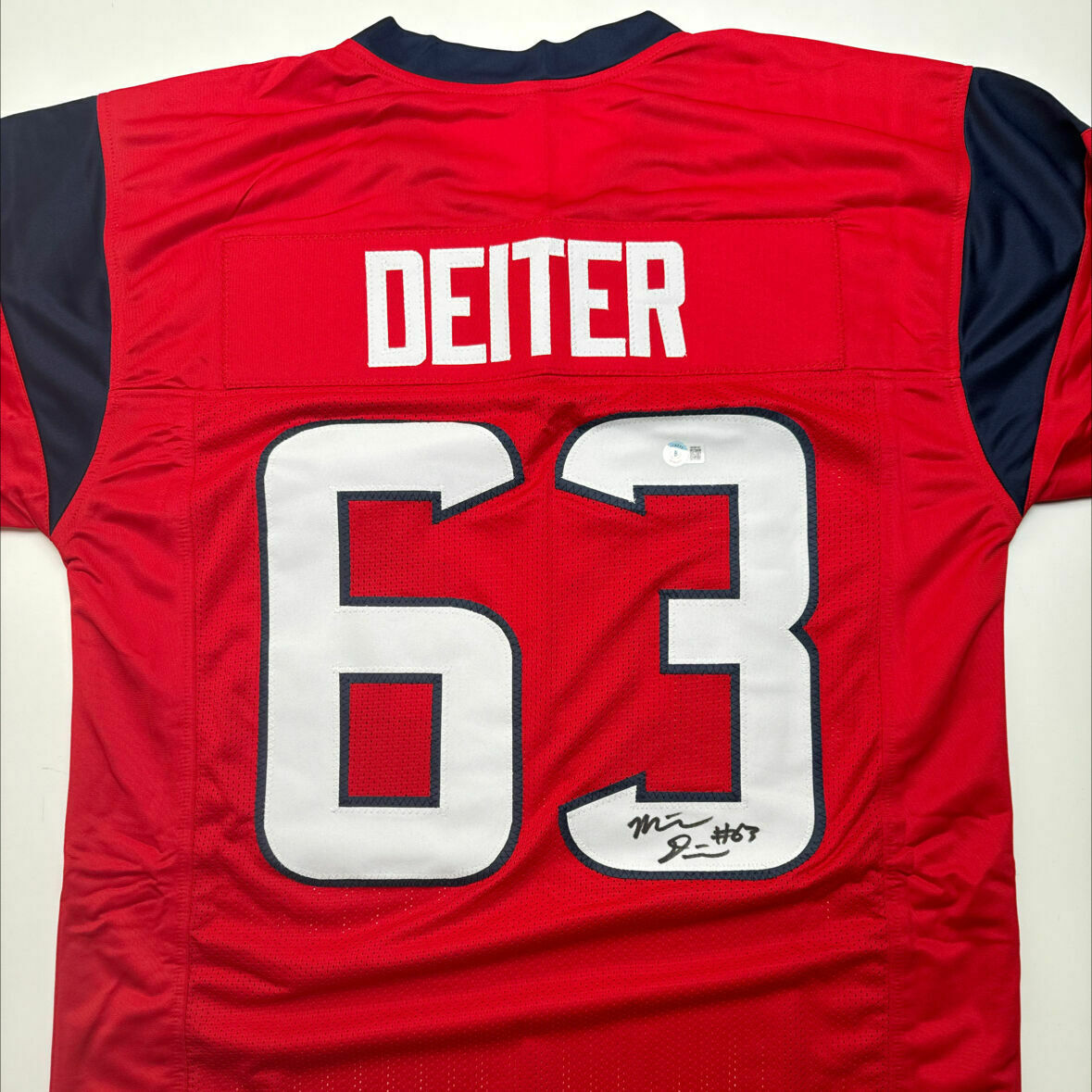 Deiter Signed Red Custom Jersey