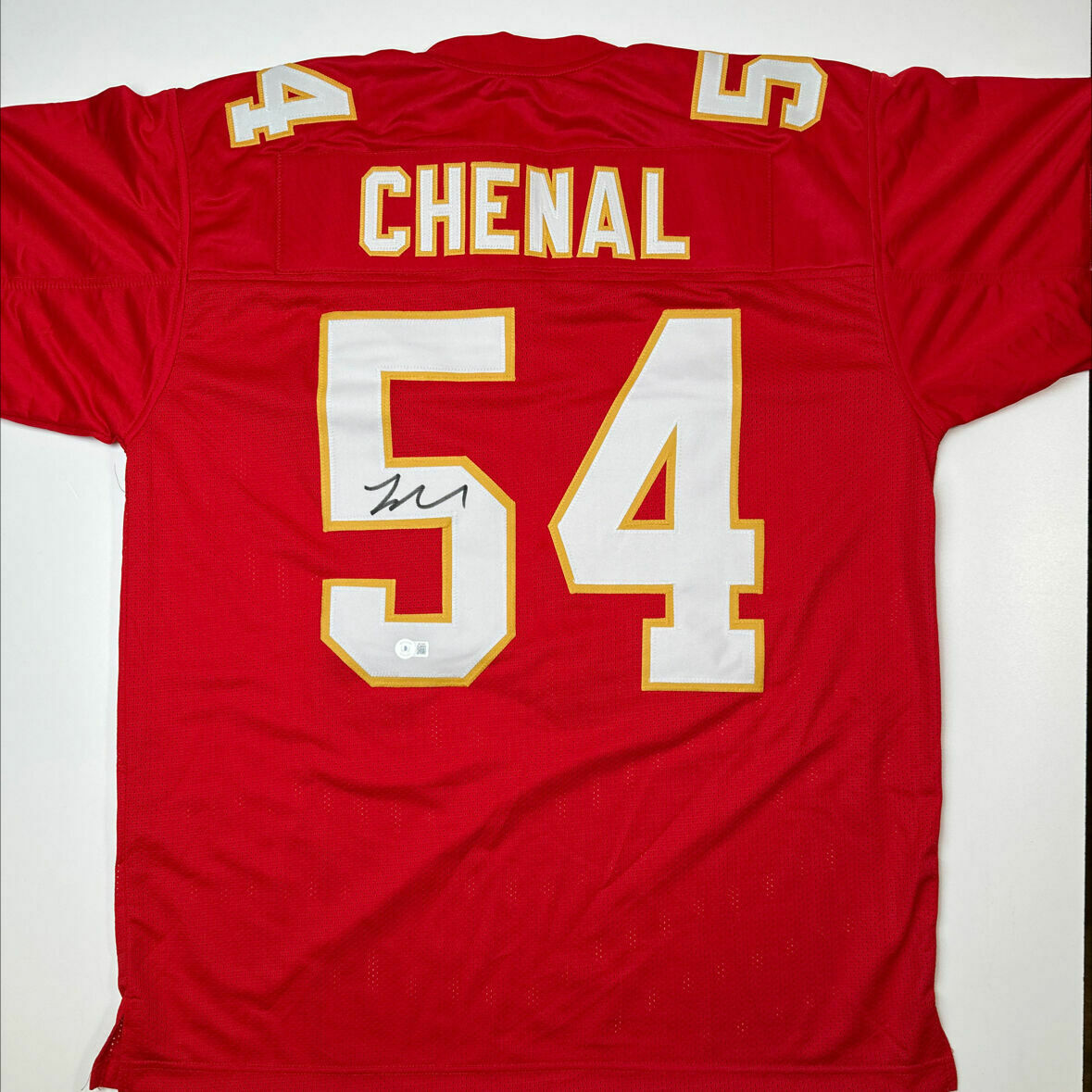 Chenal Signed Red Custom Jersey