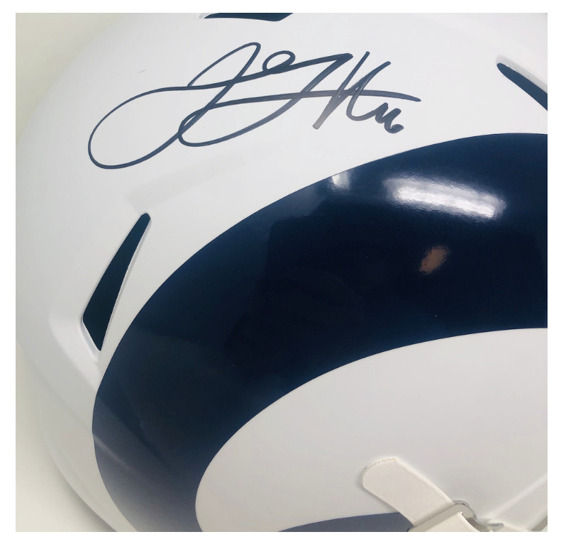 JARED GOFF Autographed Los Angeles Rams White Matte Full Size Speed Helmet FANATICS