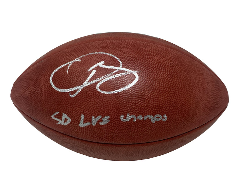 ODELL BECKHAM Jr Autographed "SB LVI Champs" Rams Official Football FANATICS