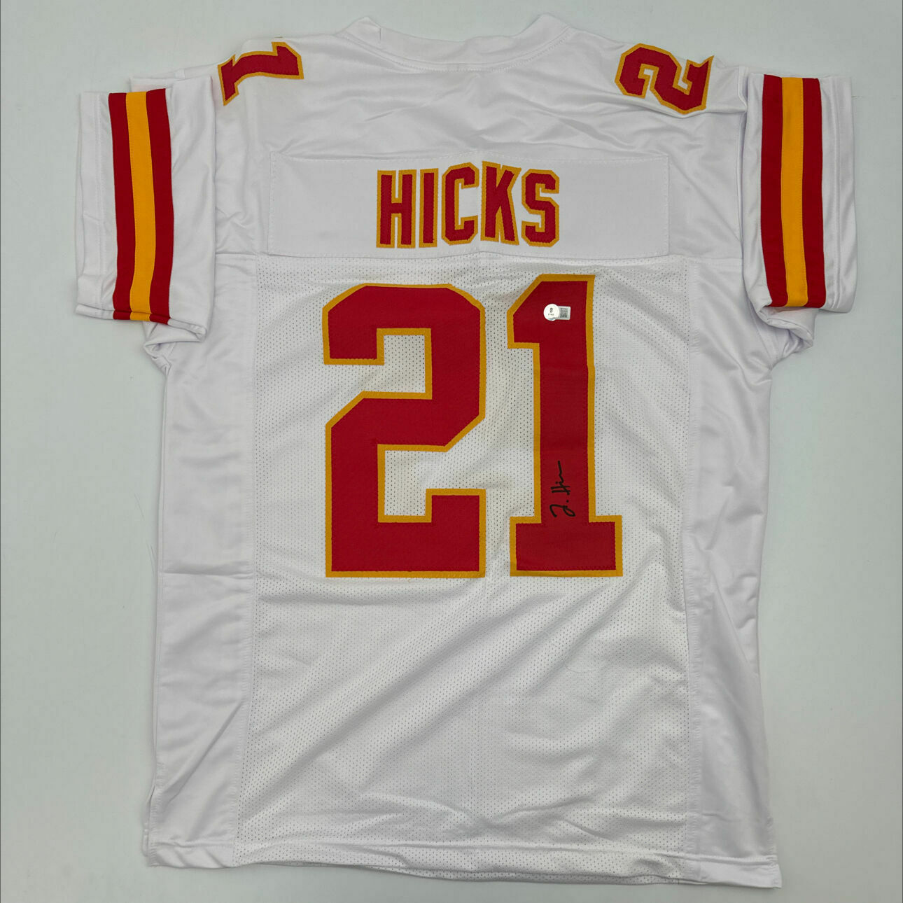 Hicks Signed White Custom Jersey