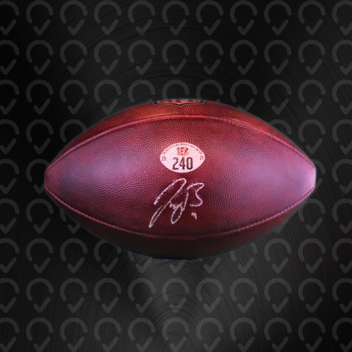 Burrow Signed Game Used Ball #240