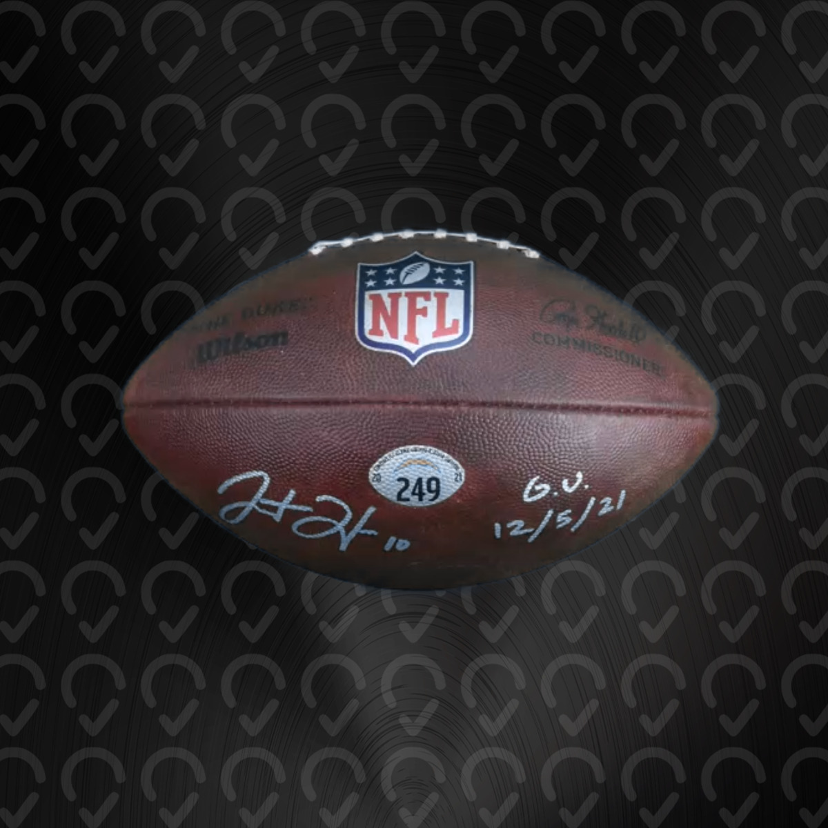 Herbert Signed FIVE GAMES Used Ball #249