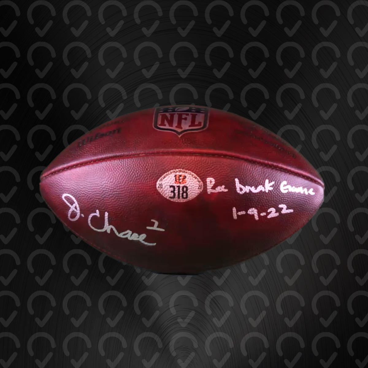 Chase Signed Game Used Ball #318