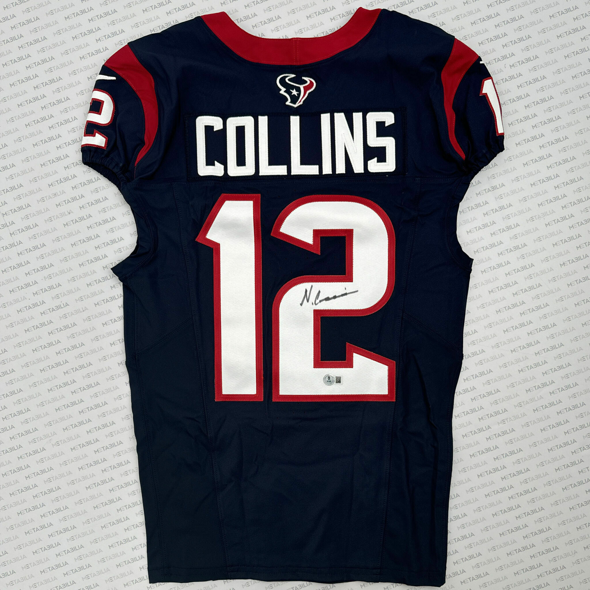 #12 Collins Signed Navy Blue Team-Issued Jersey