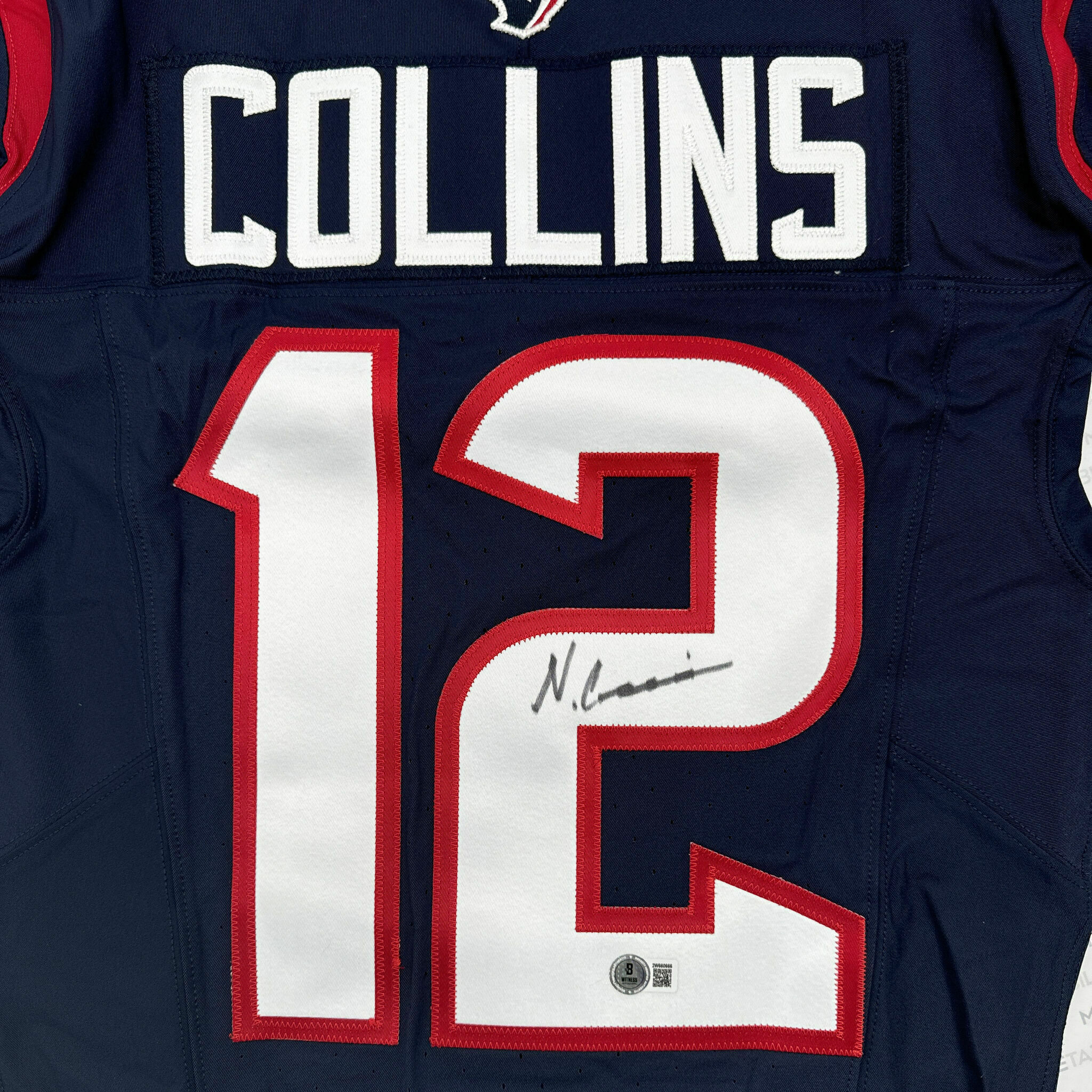 #12 Collins Signed Navy Blue Team-Issued Jersey