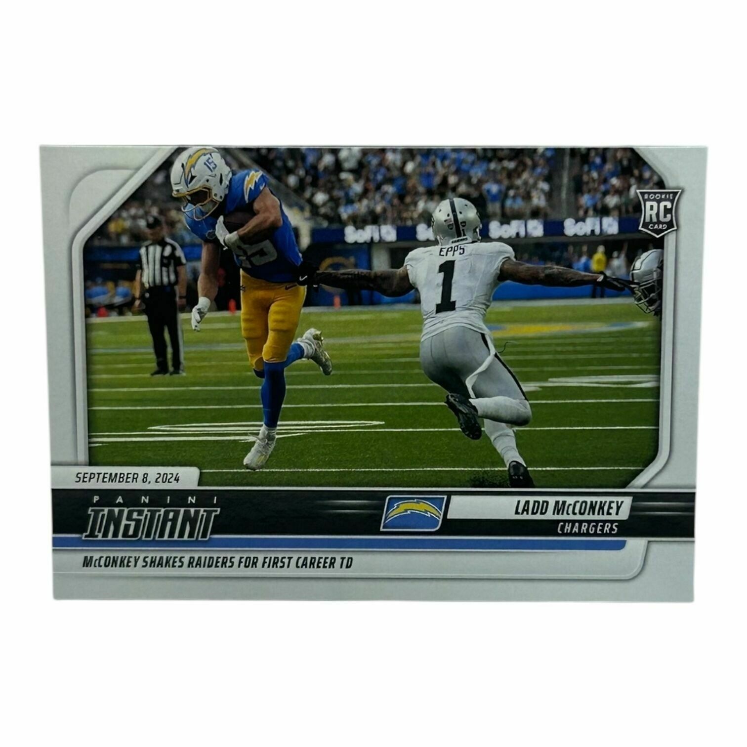 Ladd McConkey 2024 Panini Instant First Career TD NFL Debut Rookie Card 9/8/24 - 1 of 496