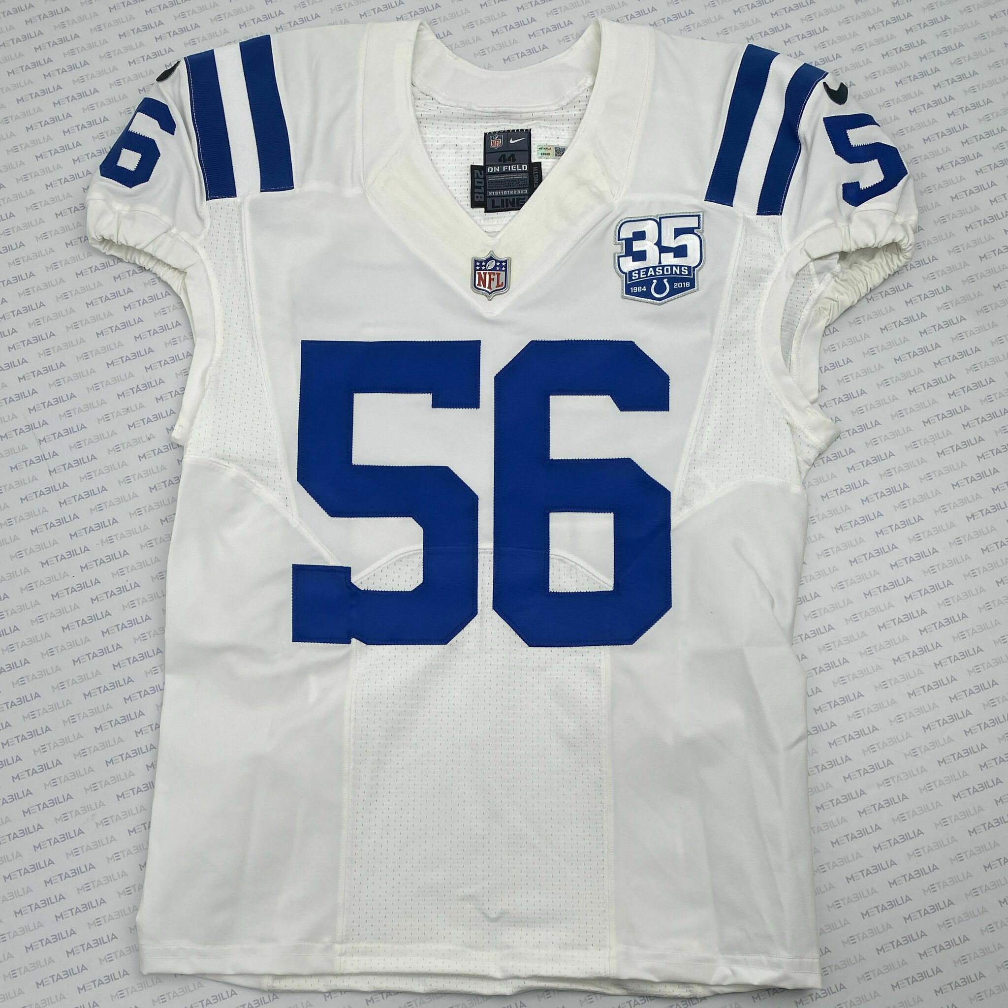 #56 Nelson Team-Issued White Jersey