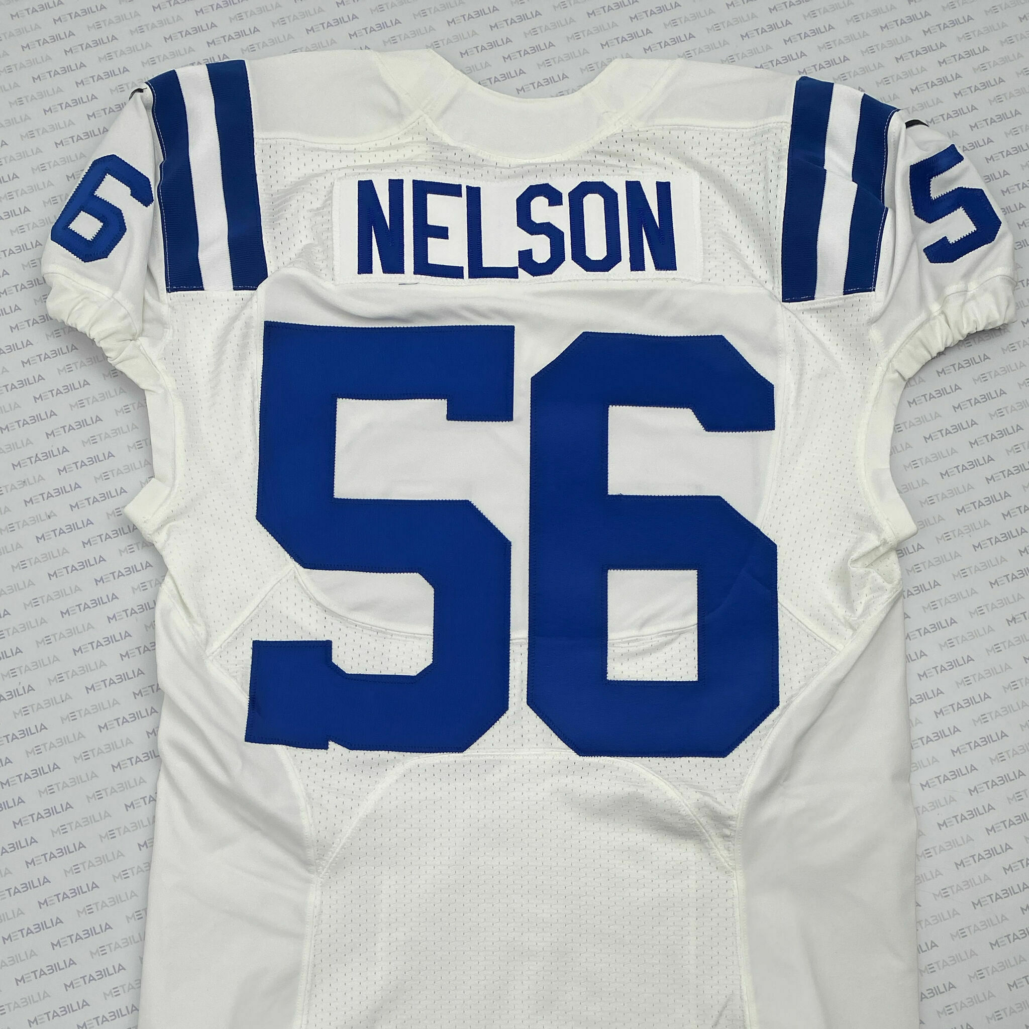 #56 Nelson Team-Issued White Jersey