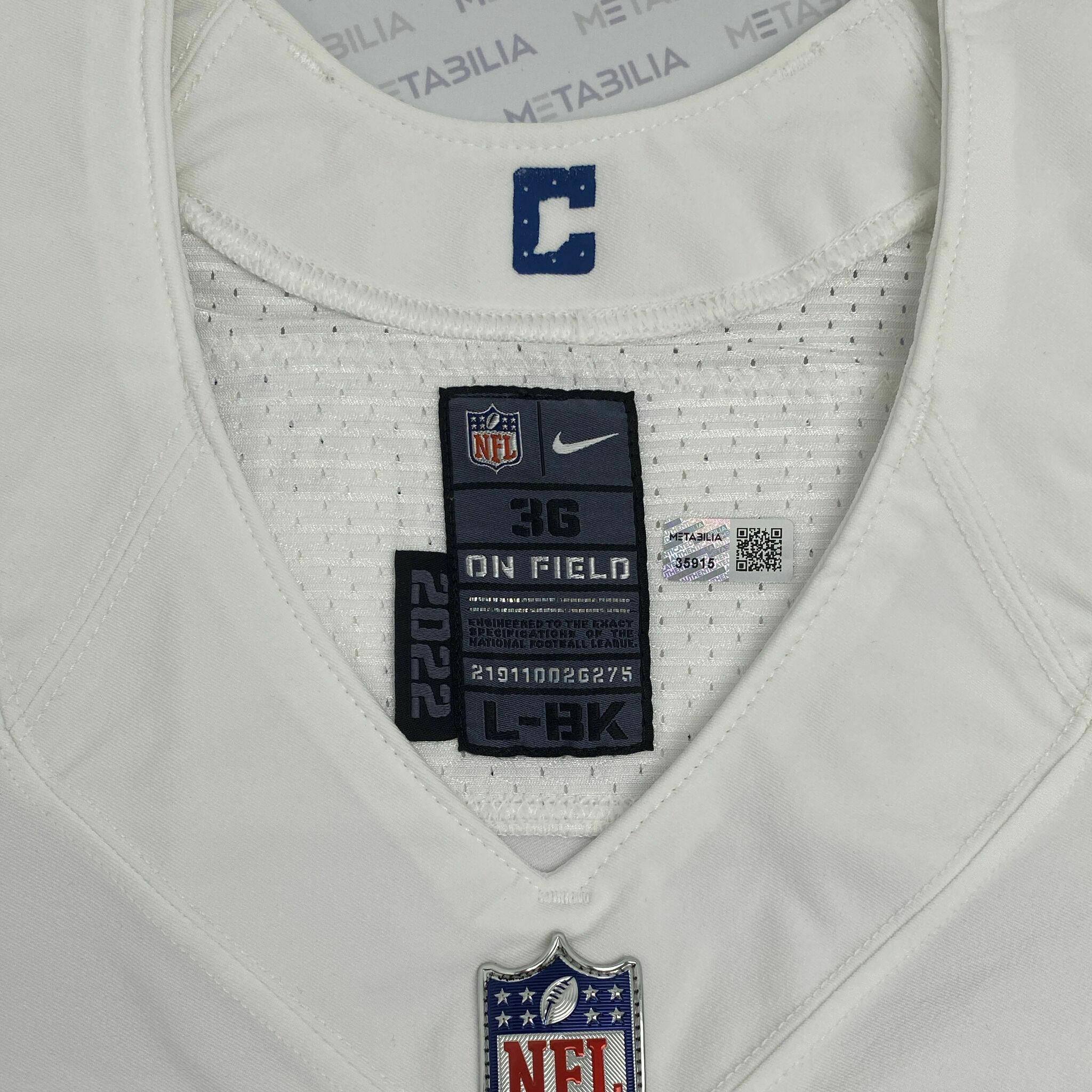 #14 Pierce Team-Issued White Jersey