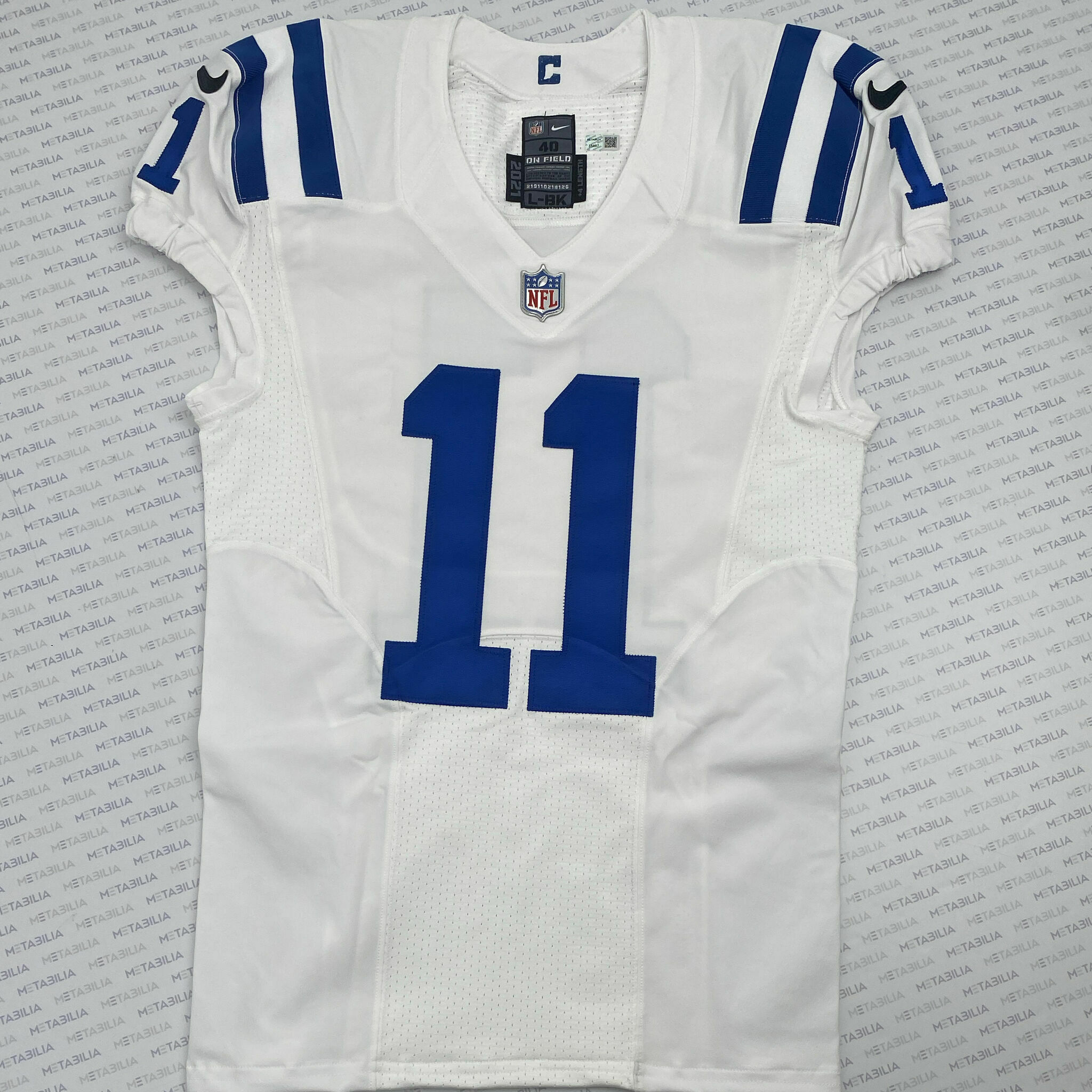 #11 Pittman Jr. Team-Issued White Jersey