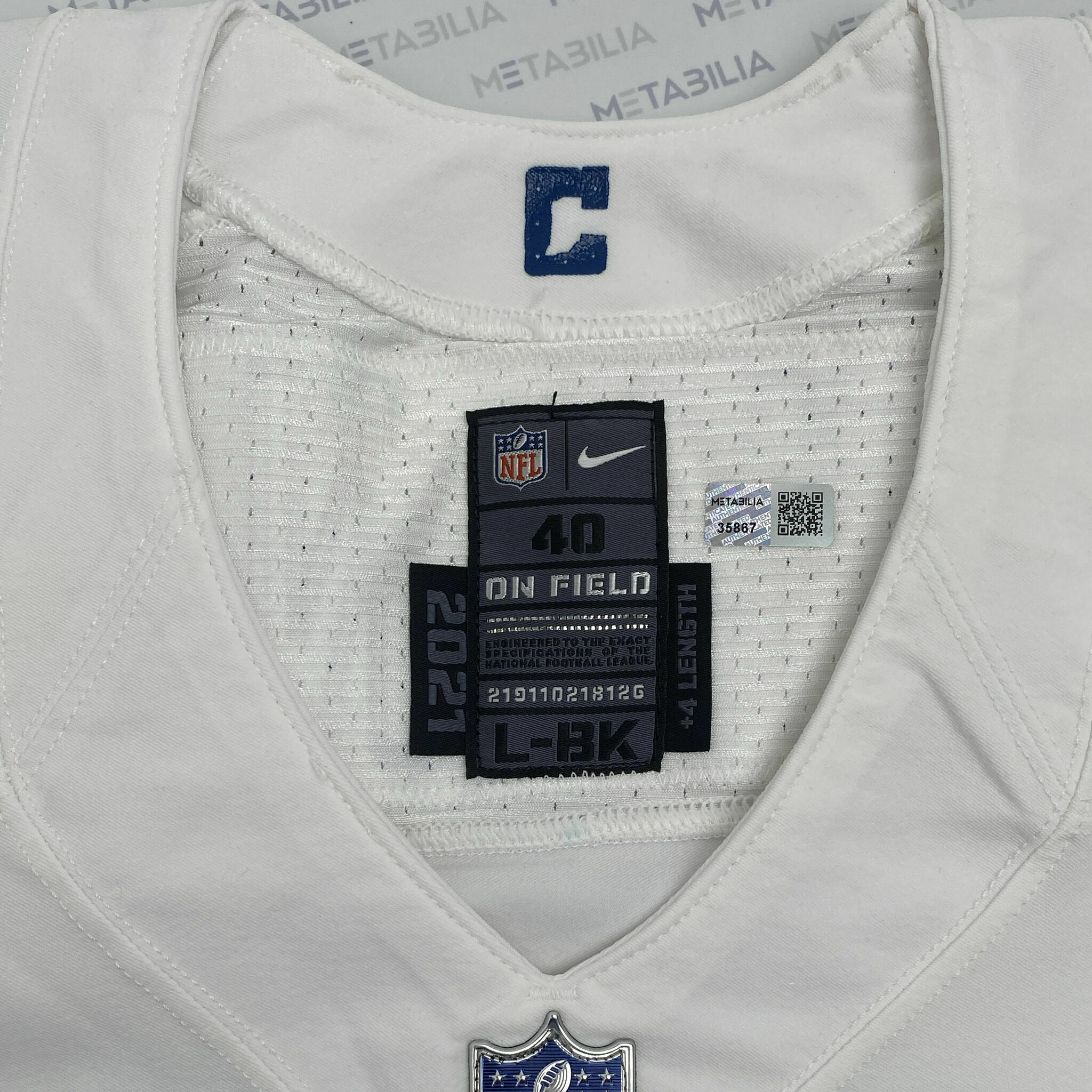 #11 Pittman Jr. Team-Issued White Jersey